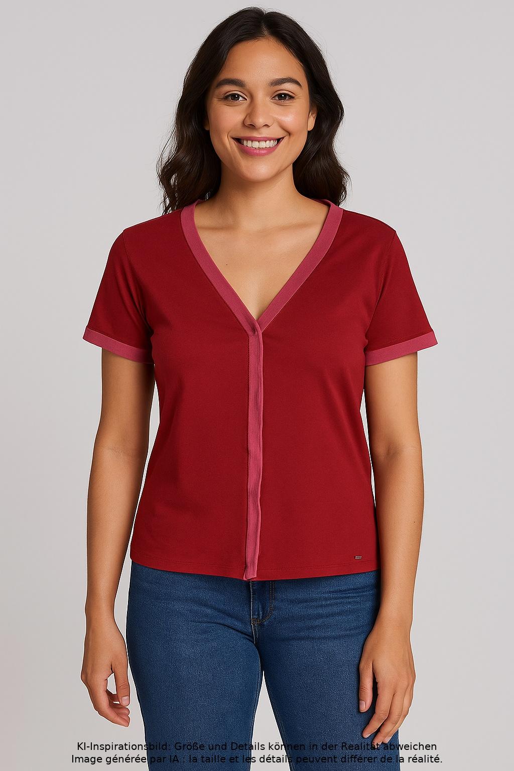 

Marc Cain Damen T-Shirt, rot, Gr. 38