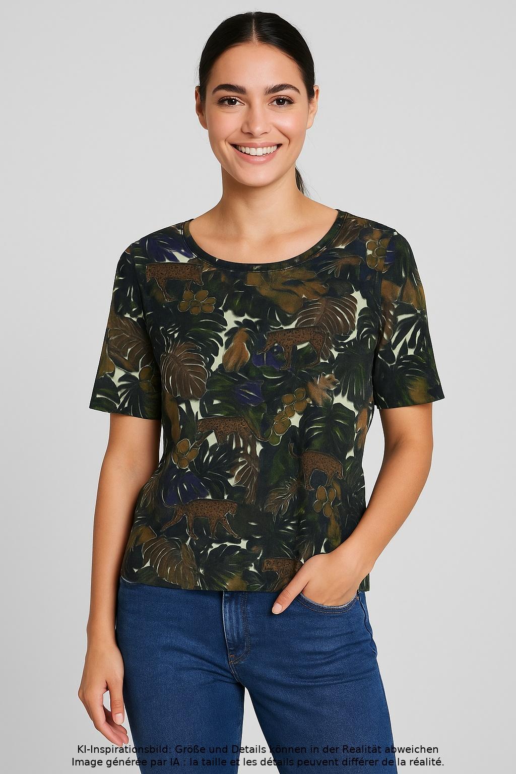 

Marc Cain Damen T-Shirt, mehrfarbig, Gr. 46
