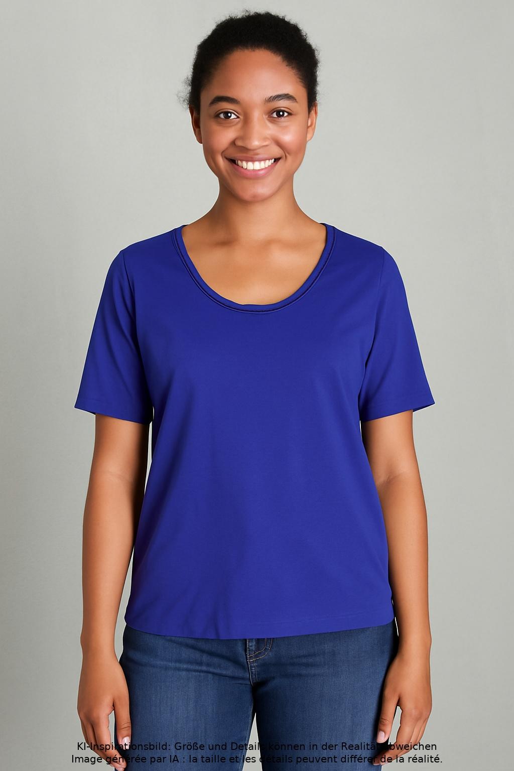 

Marc Cain Damen T-Shirt, blau, Gr. 46
