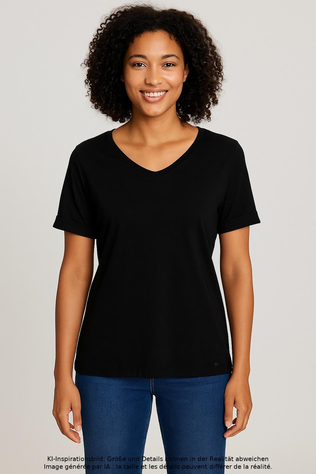 

Marc Cain Damen T-Shirt, schwarz, Gr. 44