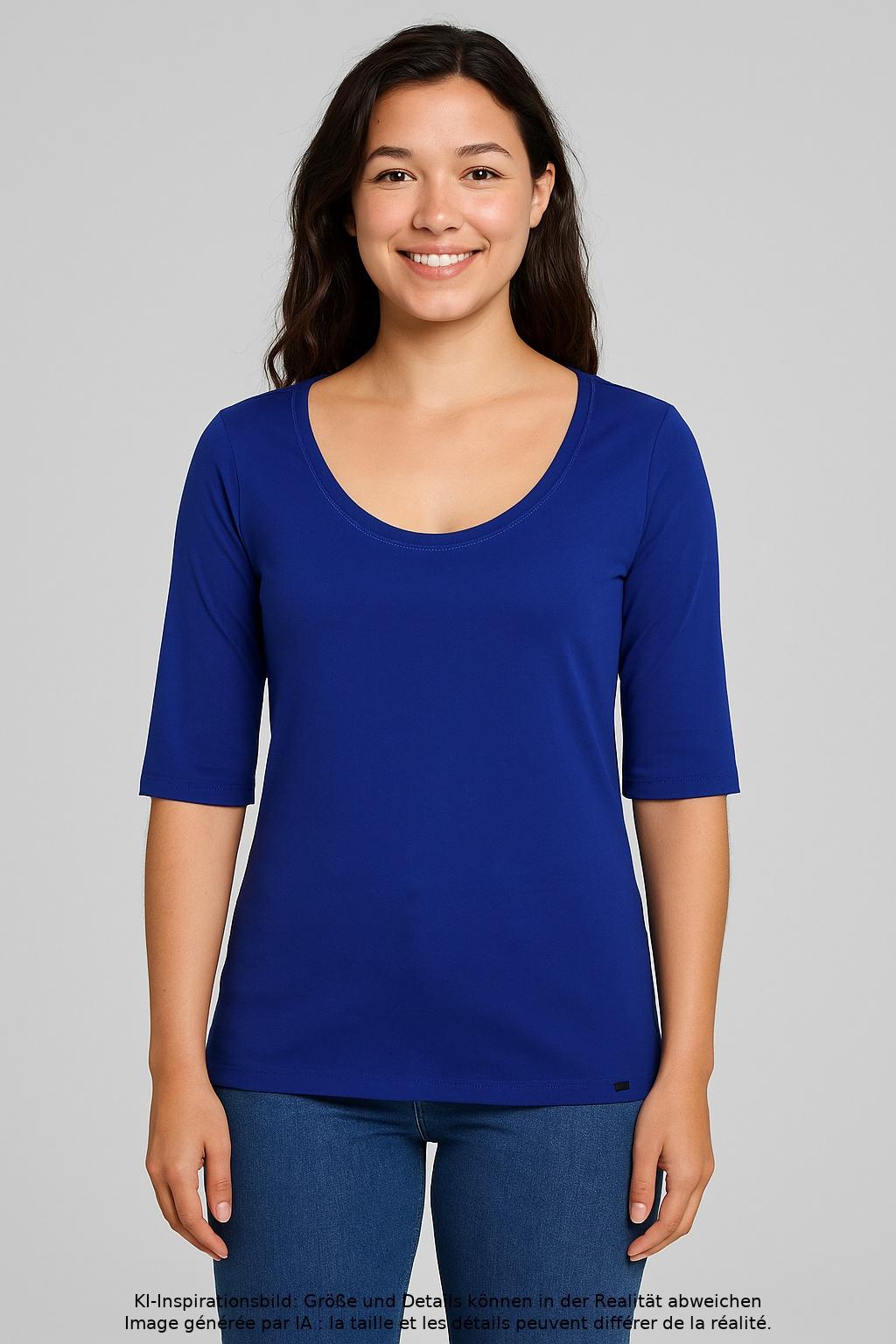 

Marc Cain Damen T-Shirt, blau, Gr. 32