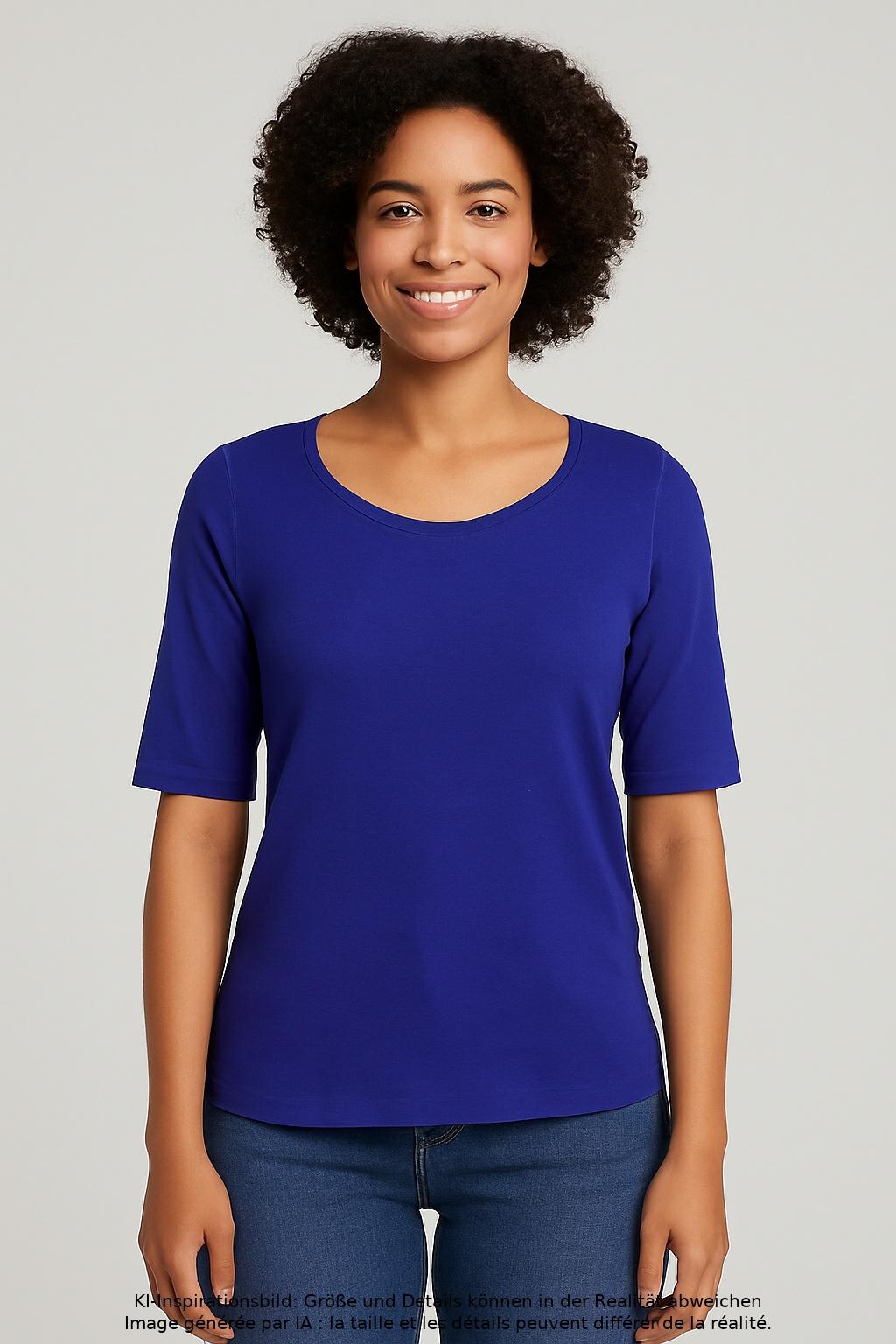 

Marc Cain Damen T-Shirt, blau, Gr. 38