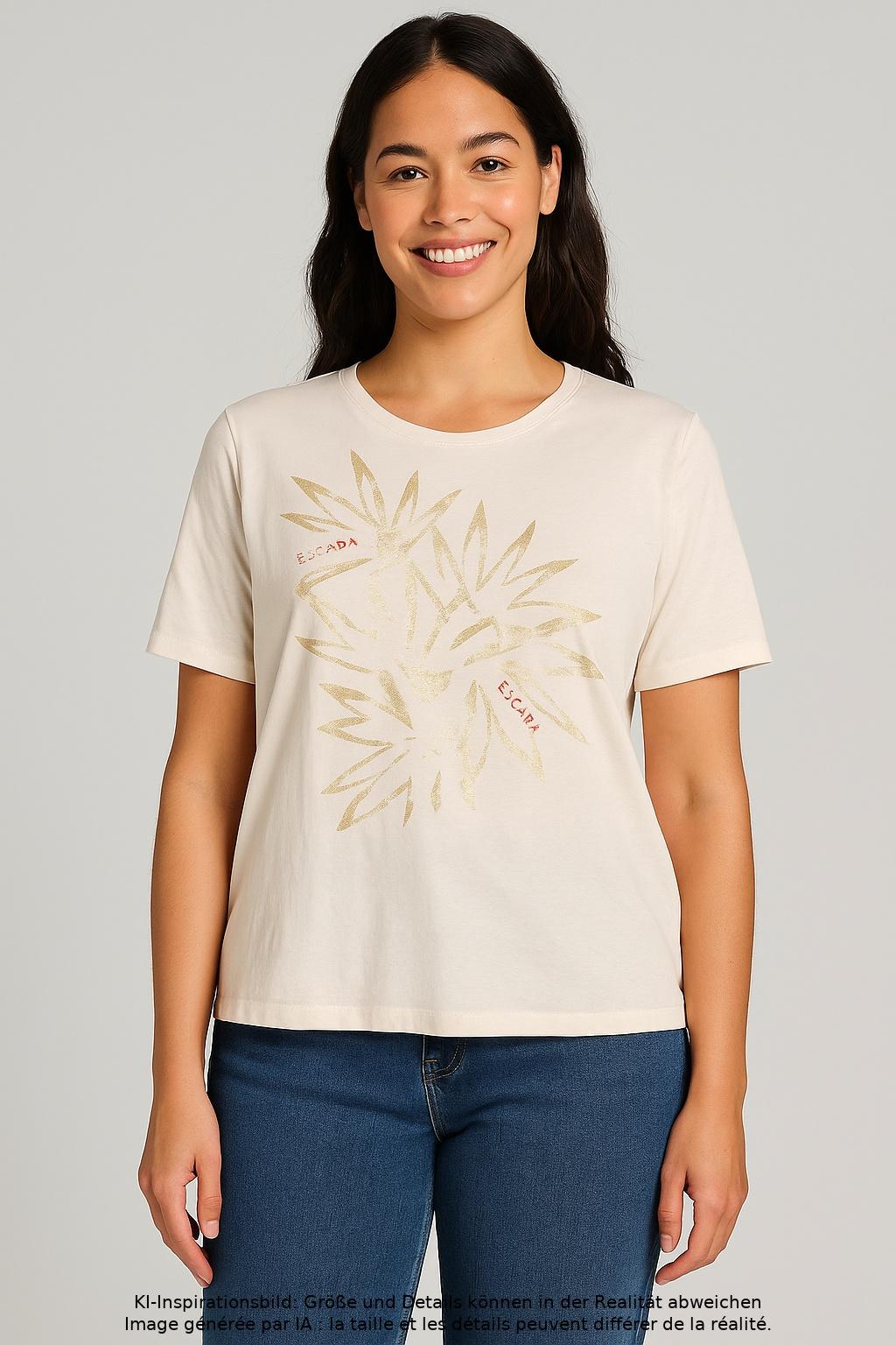 

Marc Cain Damen T-Shirt, cremeweiß, Gr. 42