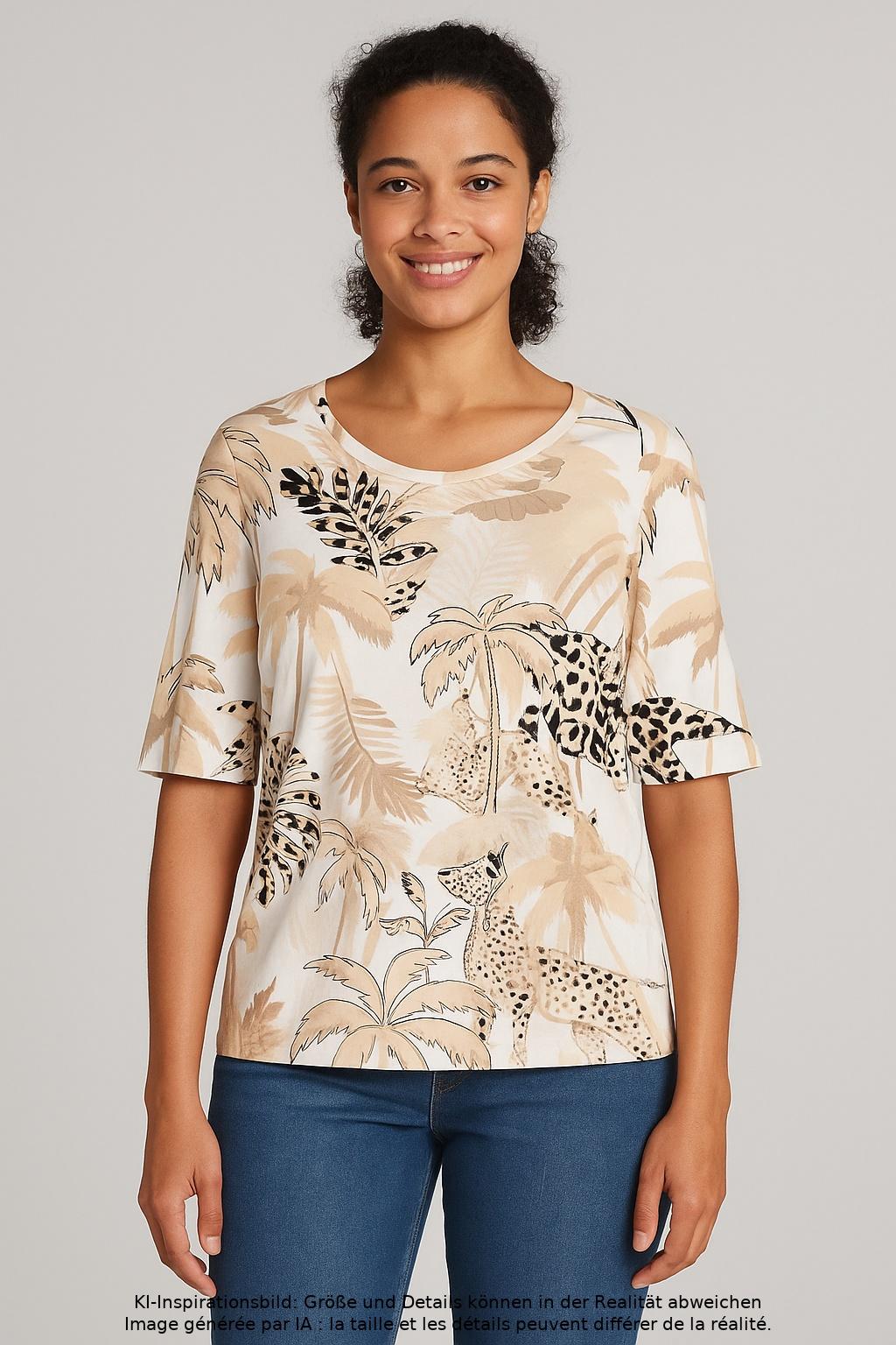 

Marc Cain Damen T-Shirt, mehrfarbig, Gr. 42