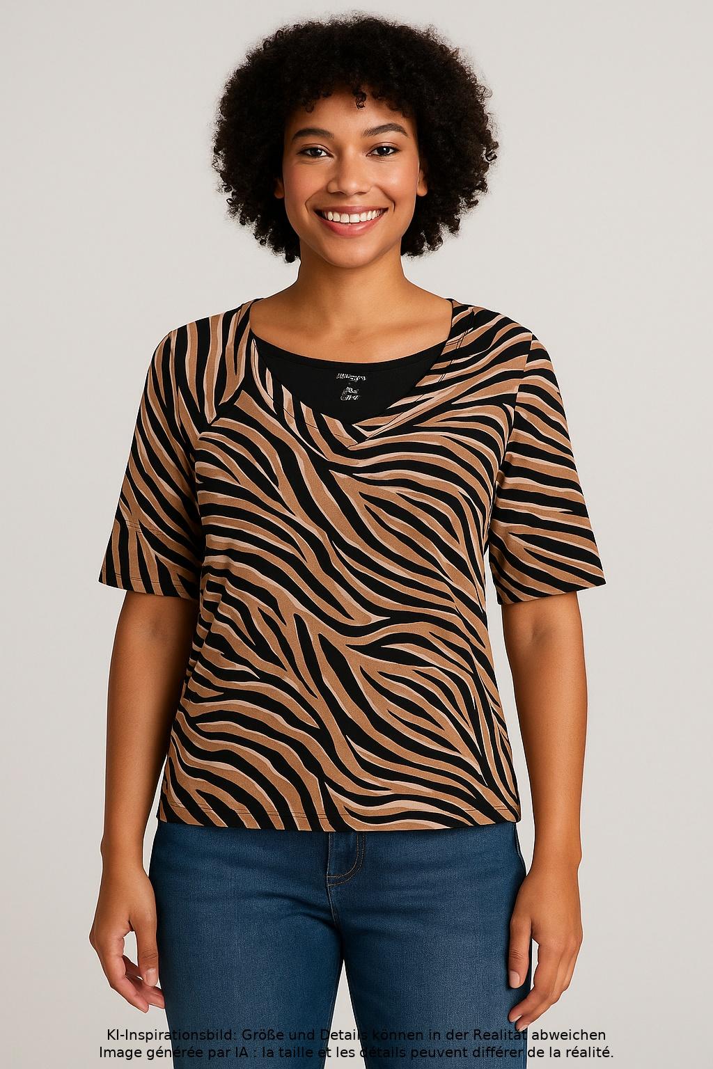 

Marc Cain Damen T-Shirt, mehrfarbig, Gr. 42