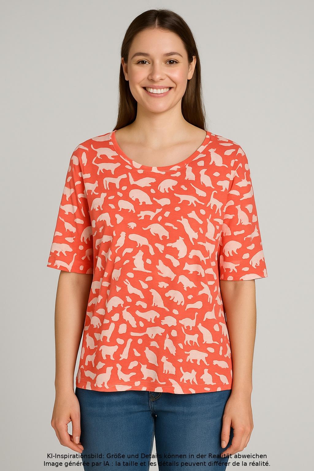 

Marc Cain Damen T-Shirt, orange, Gr. 36