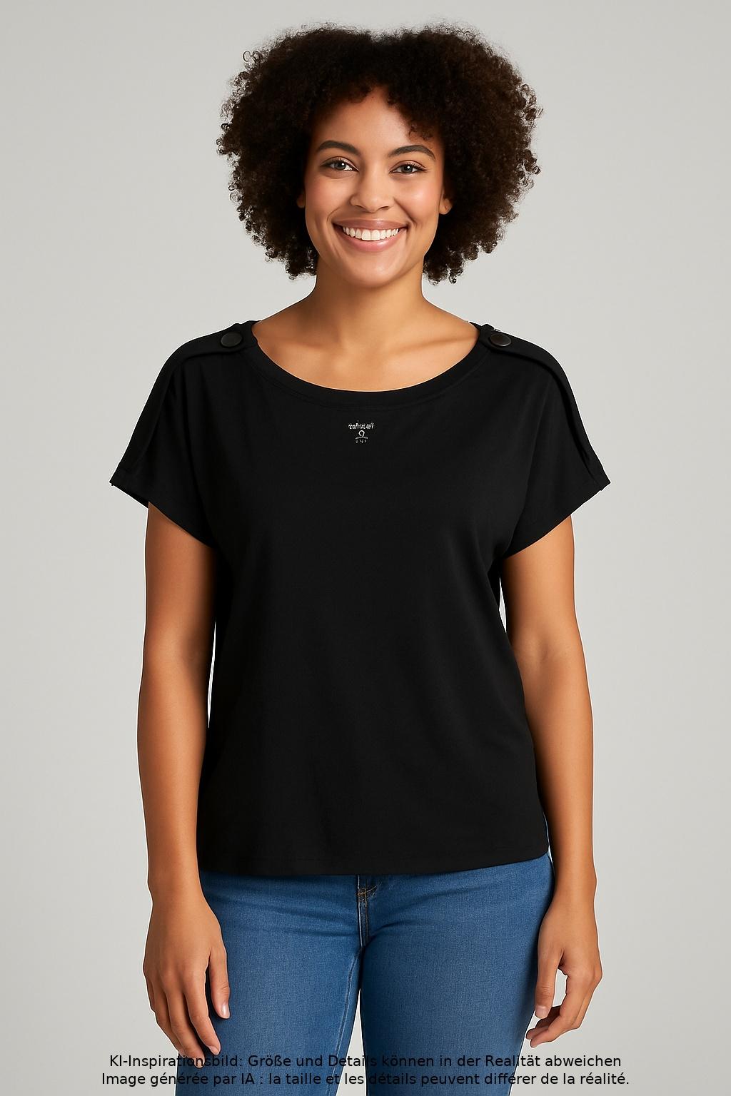 

Marc Cain Damen T-Shirt, schwarz, Gr. 38