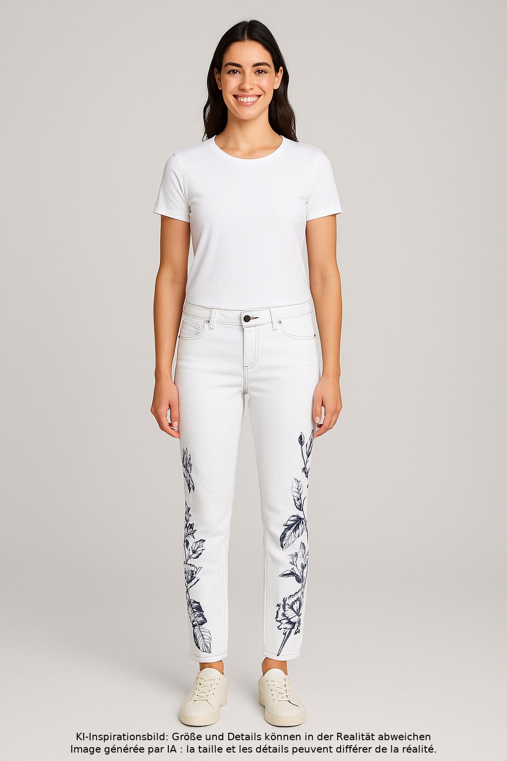 

Marc Cain Damen Jeans, cremeweiß, Gr. 36