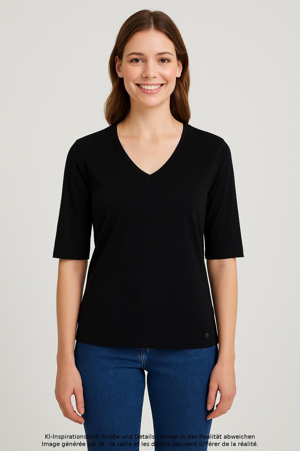 

Marc Cain Damen T-Shirt, schwarz, Gr. 40