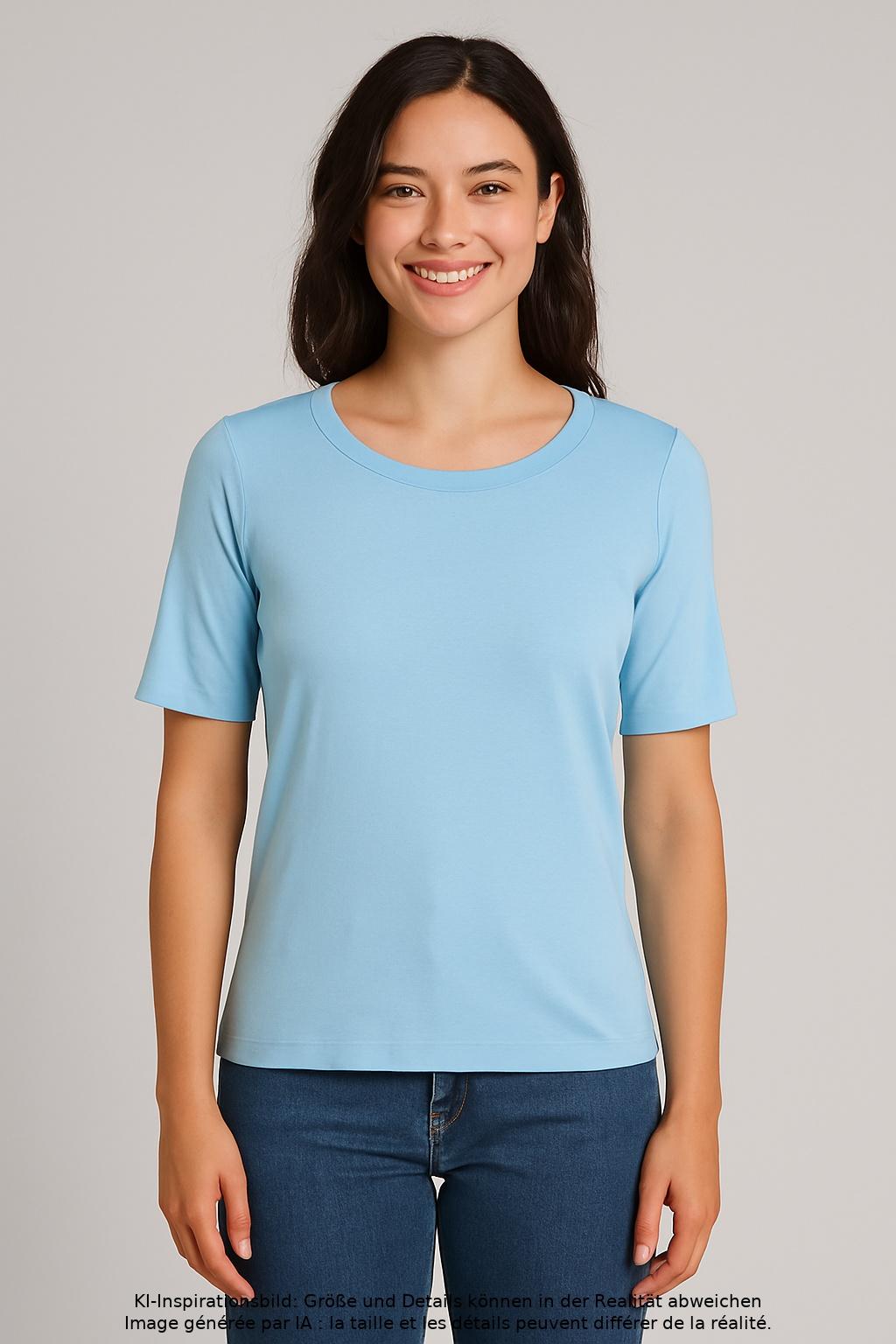 

Marc Cain Damen T-Shirt, hellblau, Gr. 44