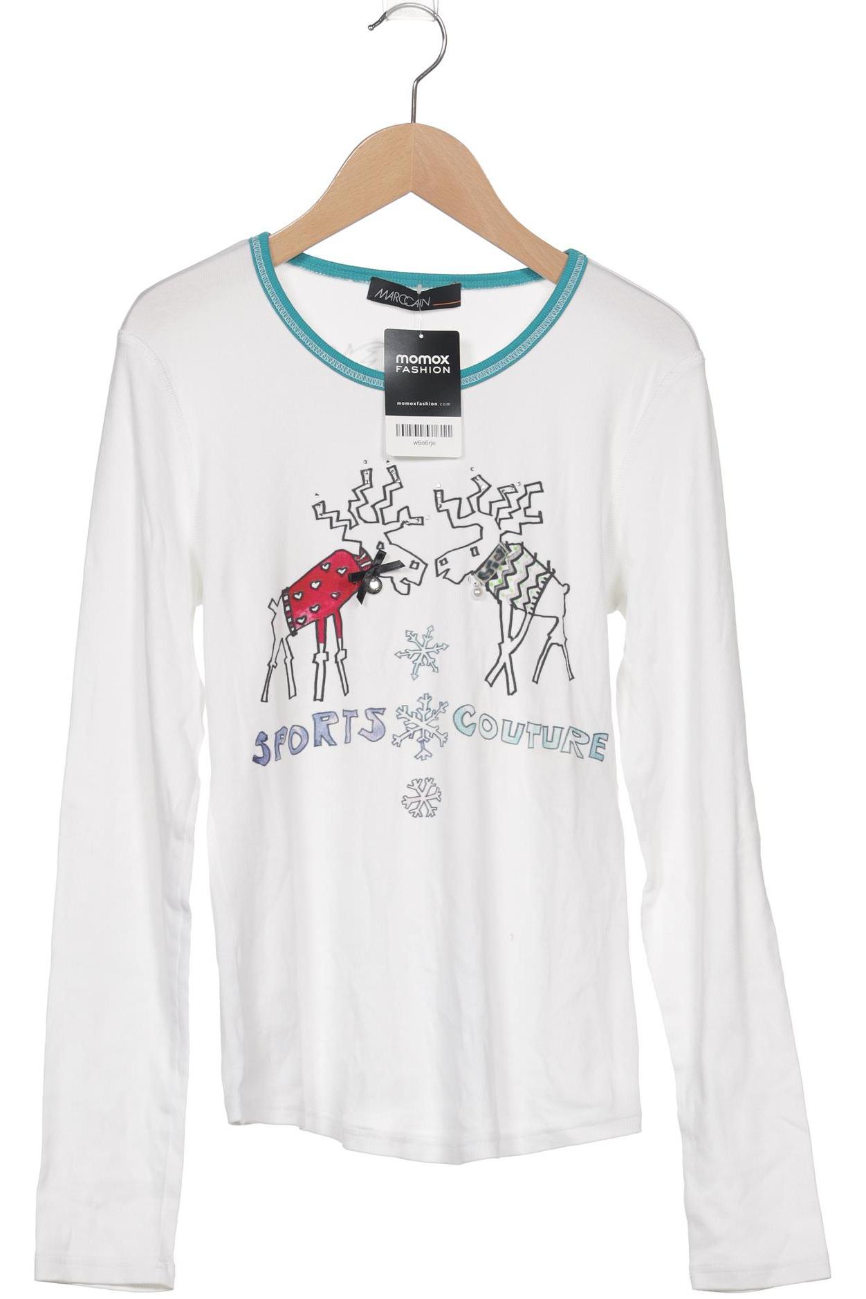 

Marc Cain Damen Langarmshirt, weiß, Gr. 38