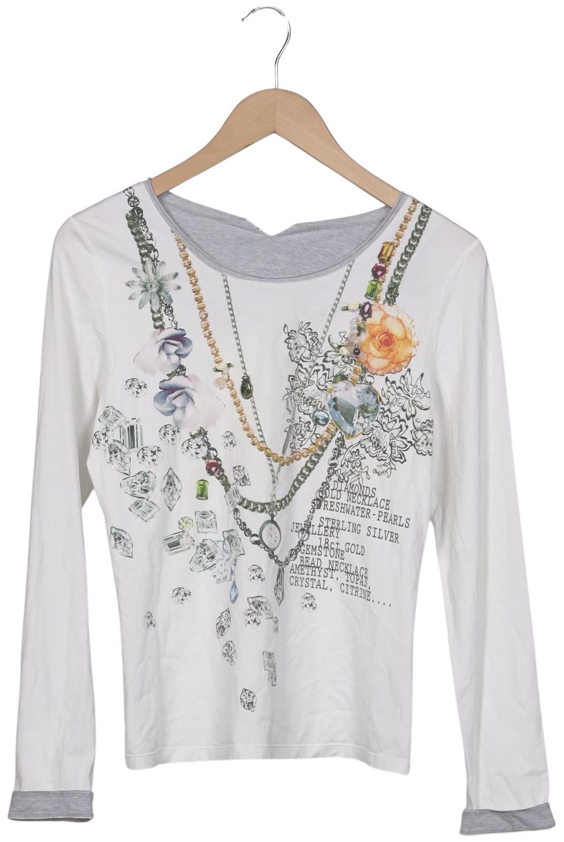 

Marc Cain Damen Langarmshirt, weiß, Gr. 40