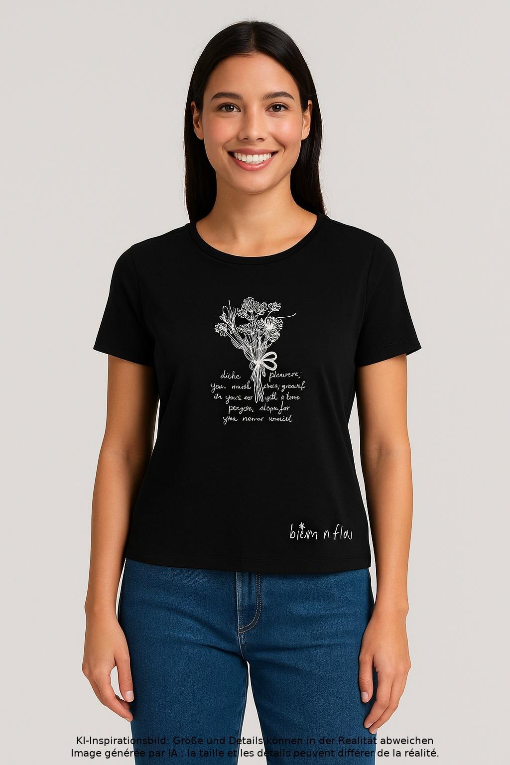 

Marc Cain Damen T-Shirt, schwarz, Gr. 36