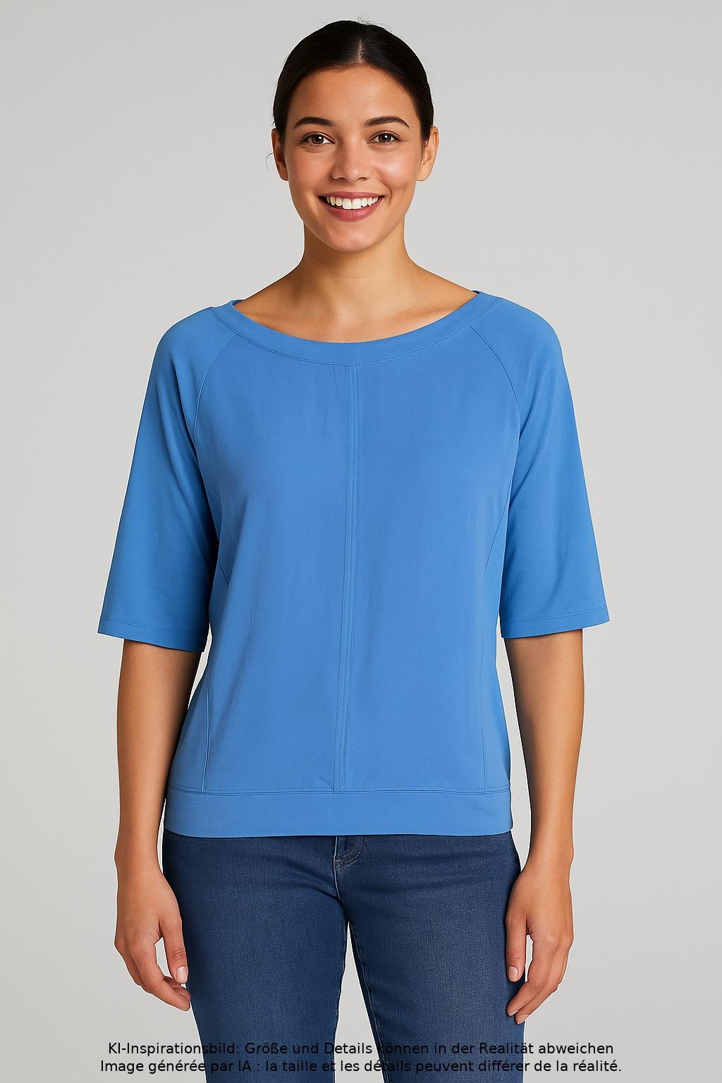 

Marc Cain Sports Damen T-Shirt, blau, Gr. 36