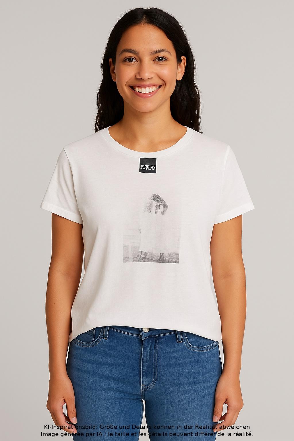 

Marc O Polo Damen T-Shirt, weiß, Gr. 38