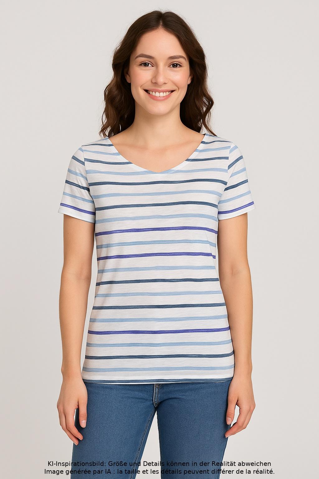 

Marc O Polo Damen T-Shirt, mehrfarbig, Gr. 34