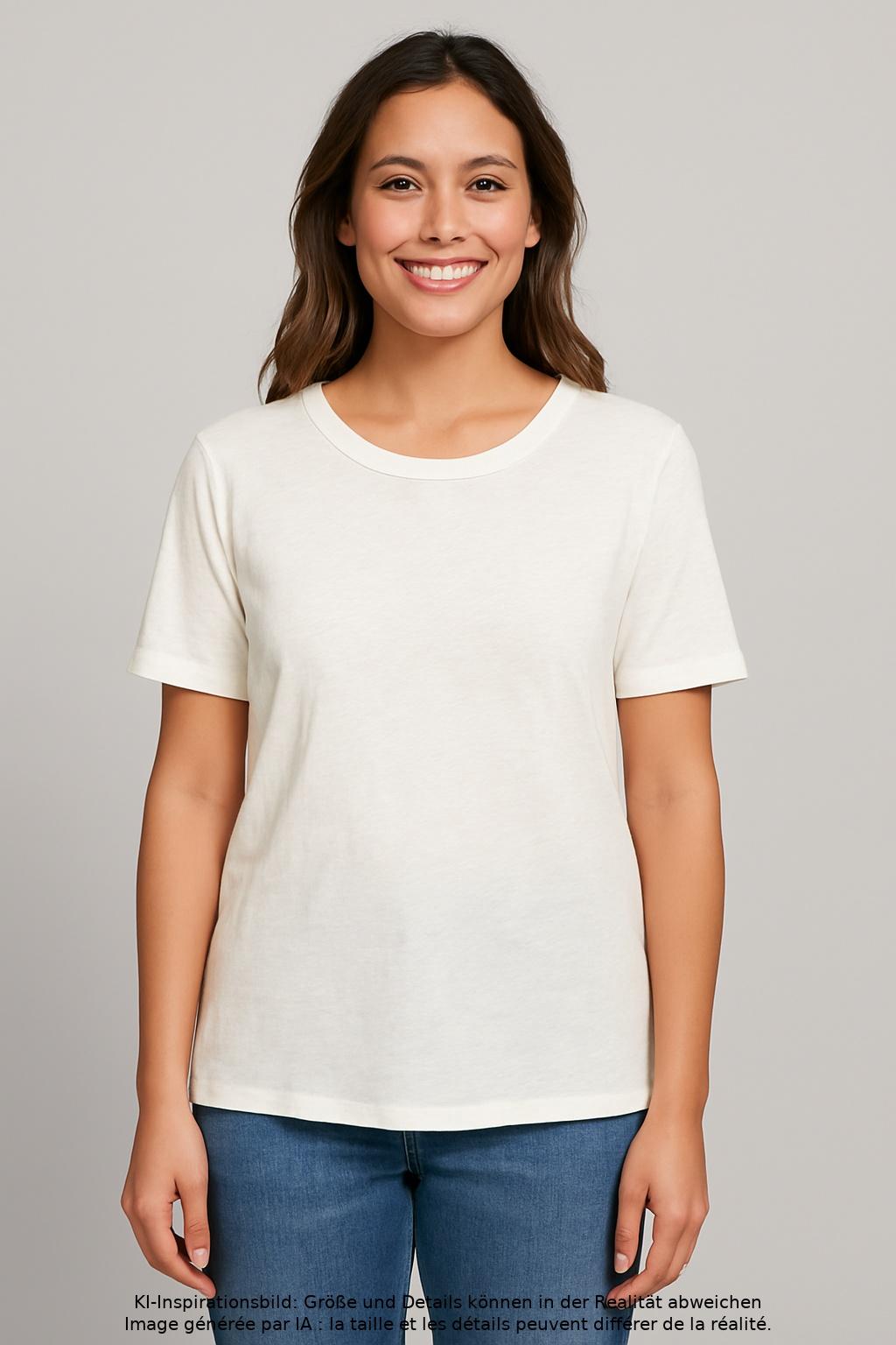 

Marc O Polo Damen T-Shirt, cremeweiß, Gr. 44