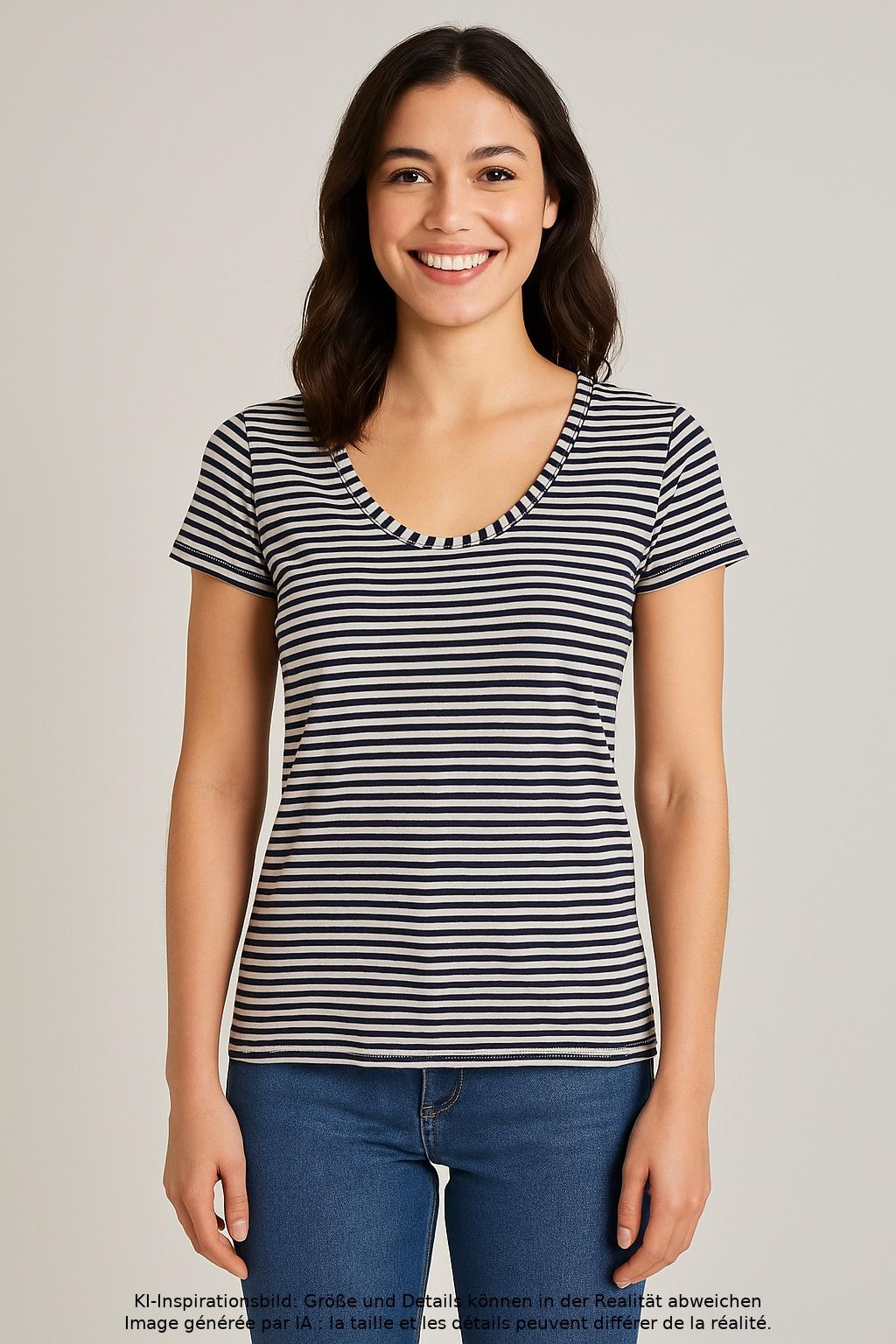 

Marc O Polo Damen T-Shirt, mehrfarbig, Gr. 36