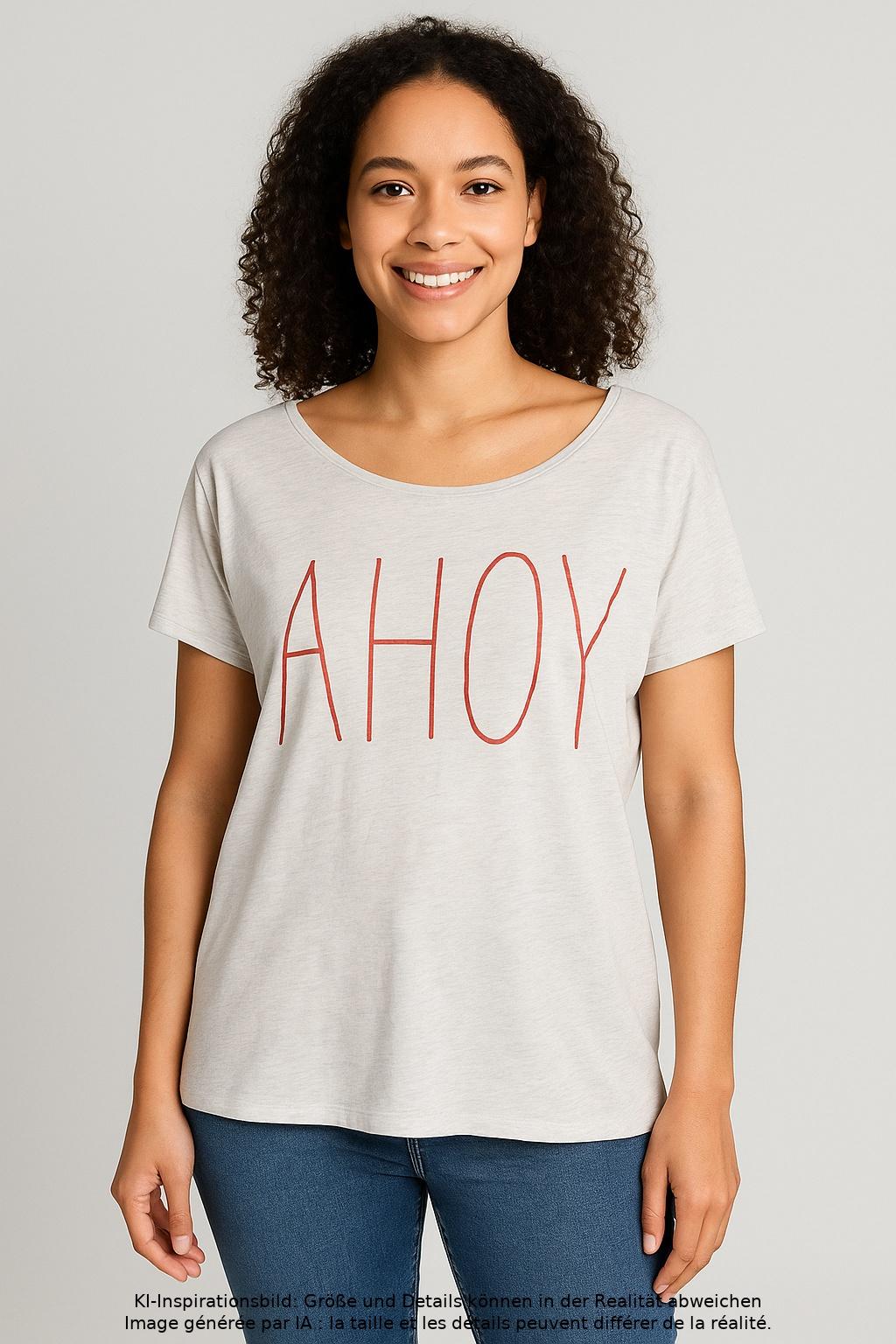 

Marc O Polo Damen T-Shirt, grau, Gr. 44