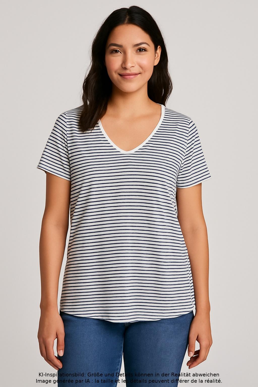 

Marc O Polo Damen T-Shirt, mehrfarbig, Gr. 42