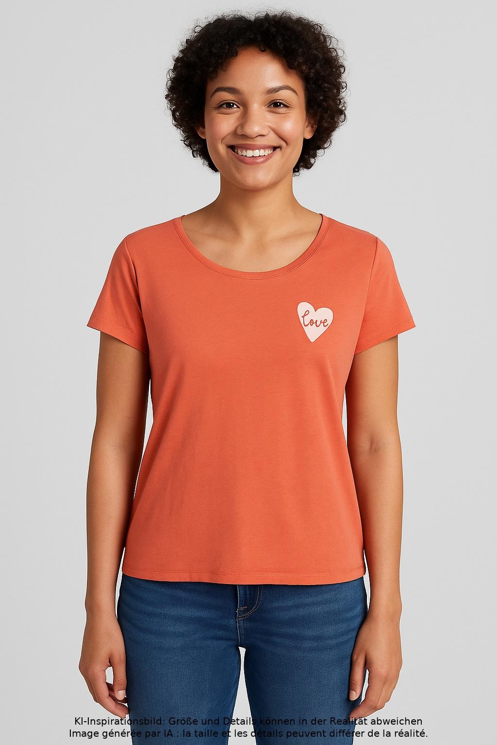 

Marc O Polo Damen T-Shirt, orange, Gr. 36