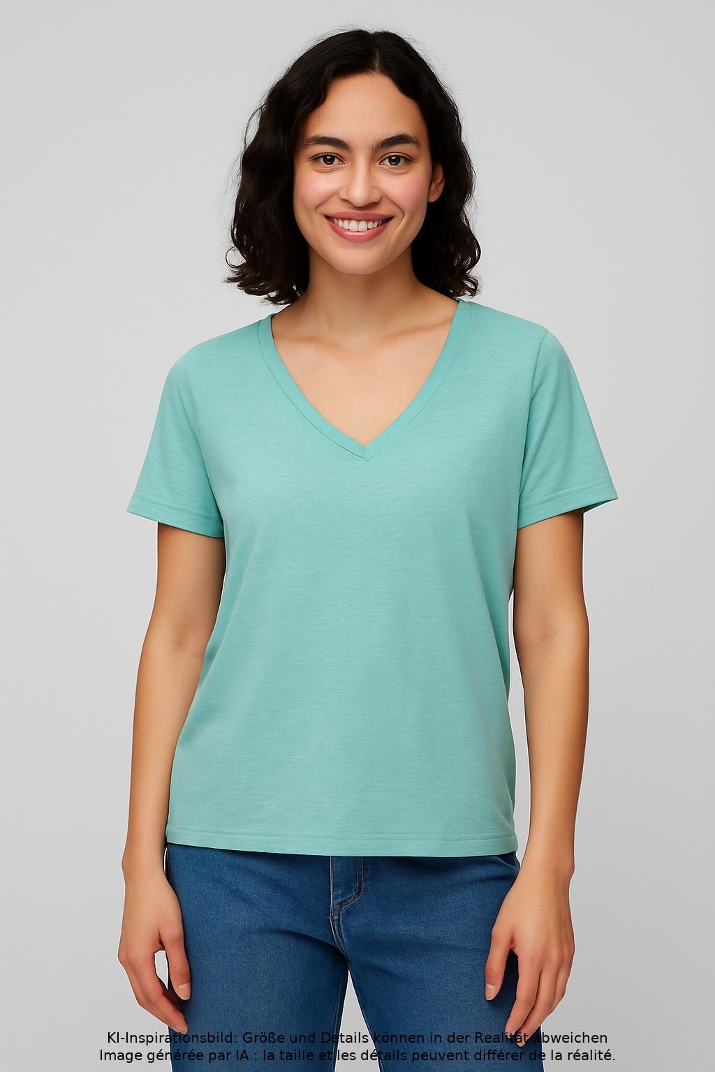 

Marc O Polo Damen T-Shirt, türkis, Gr. 44