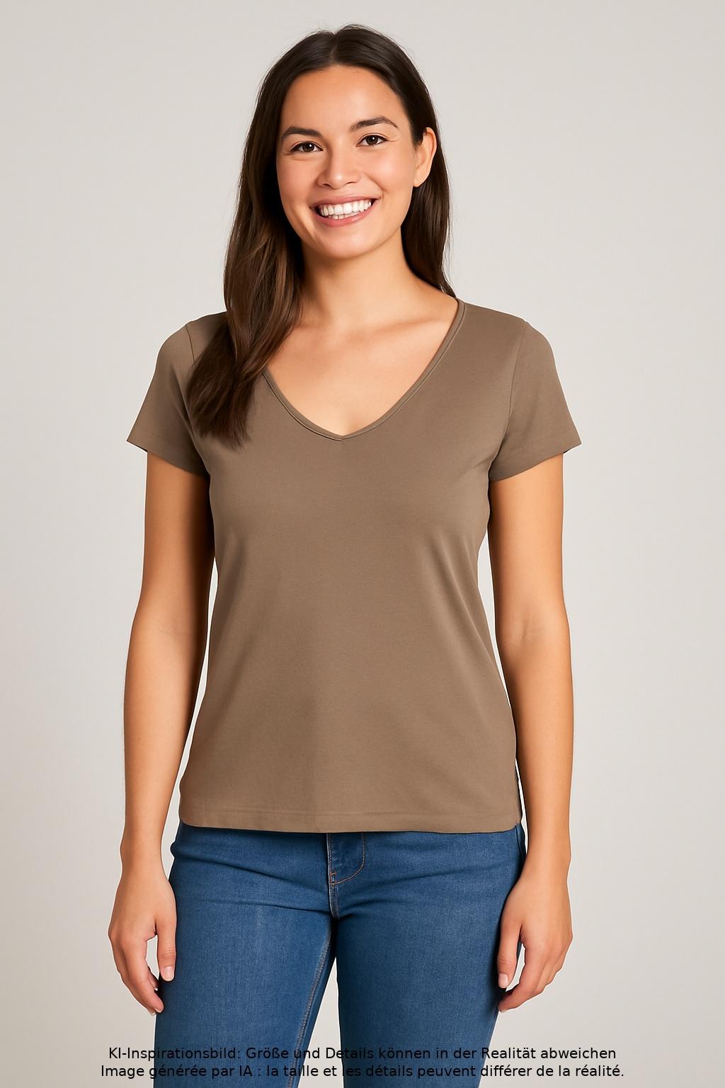 

Marc O Polo Damen T-Shirt, braun, Gr. 42