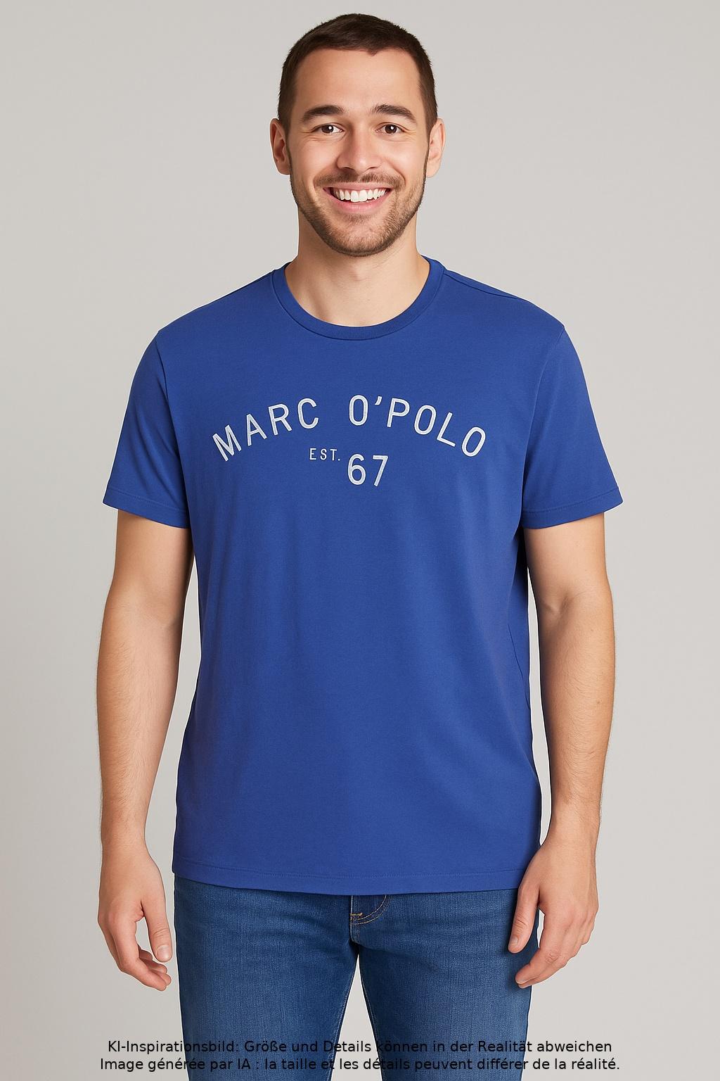 

Marc O Polo Herren T-Shirt, blau, Gr. 52