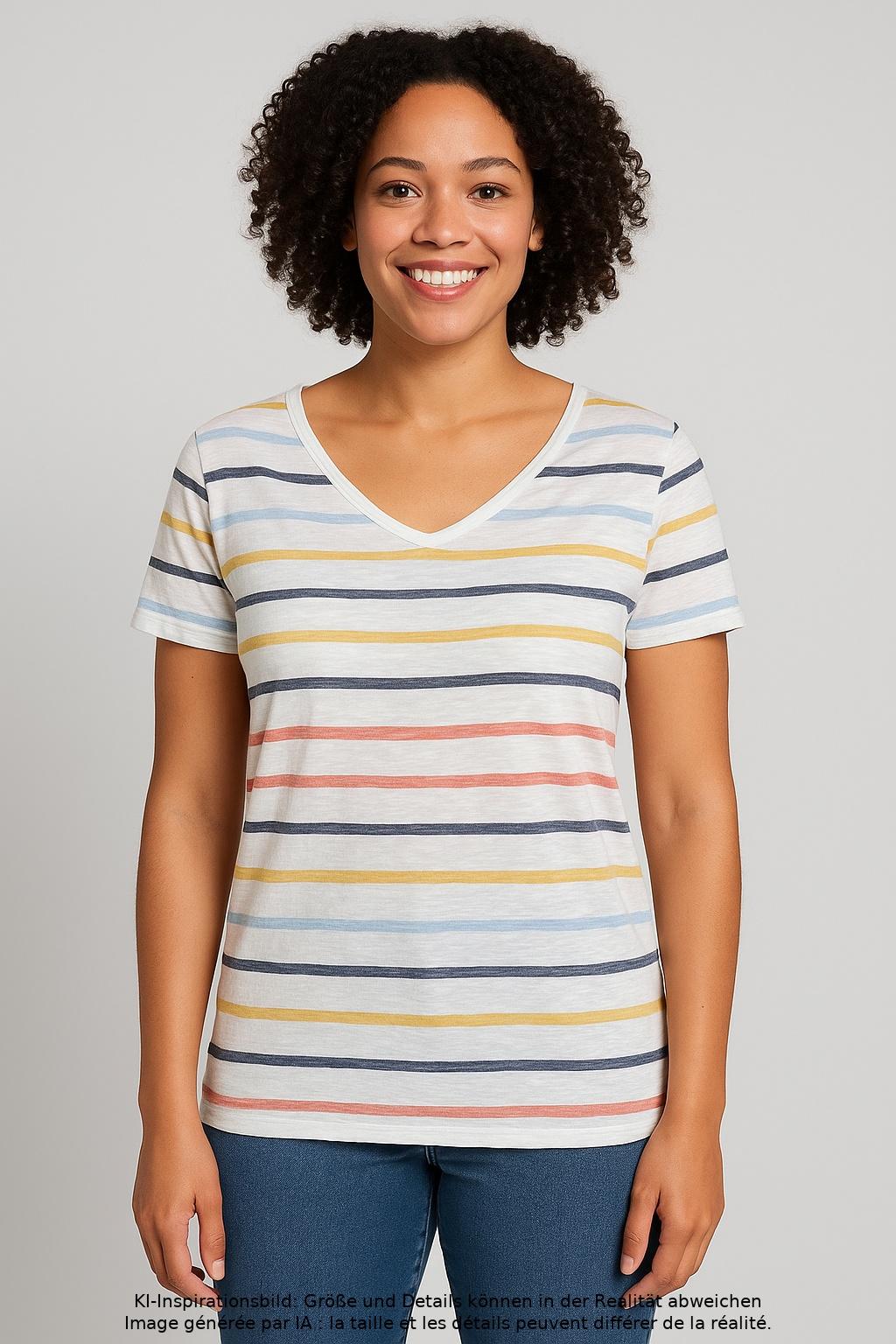 

Marc O Polo Damen T-Shirt, mehrfarbig, Gr. 44