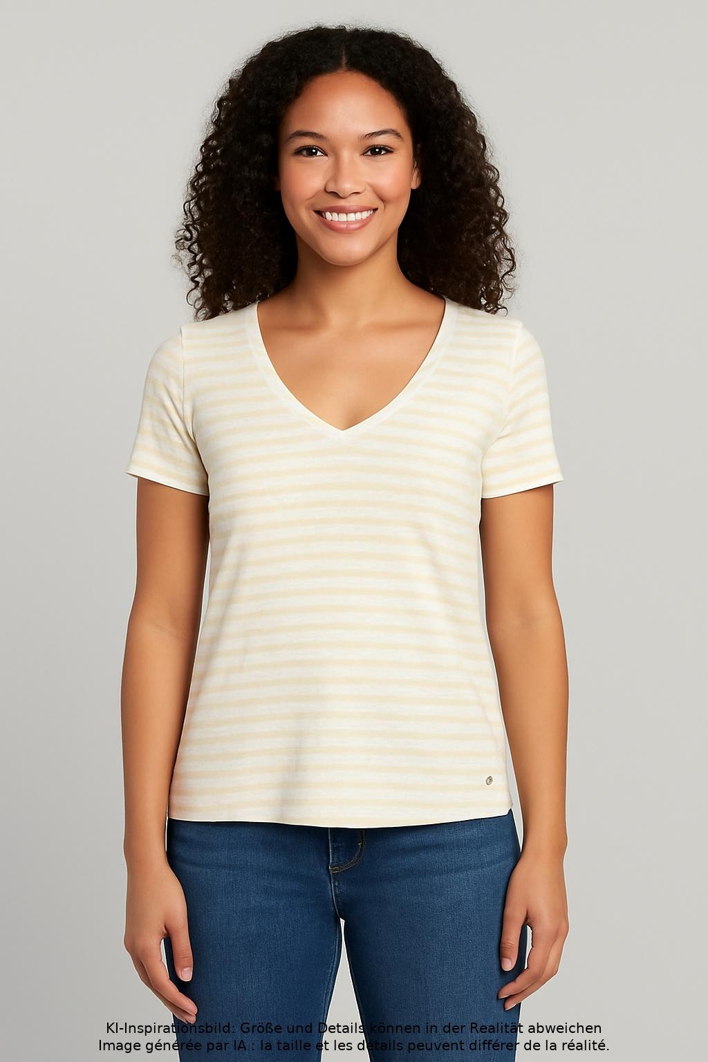 

Marc O Polo Damen T-Shirt, cremeweiß, Gr. 38