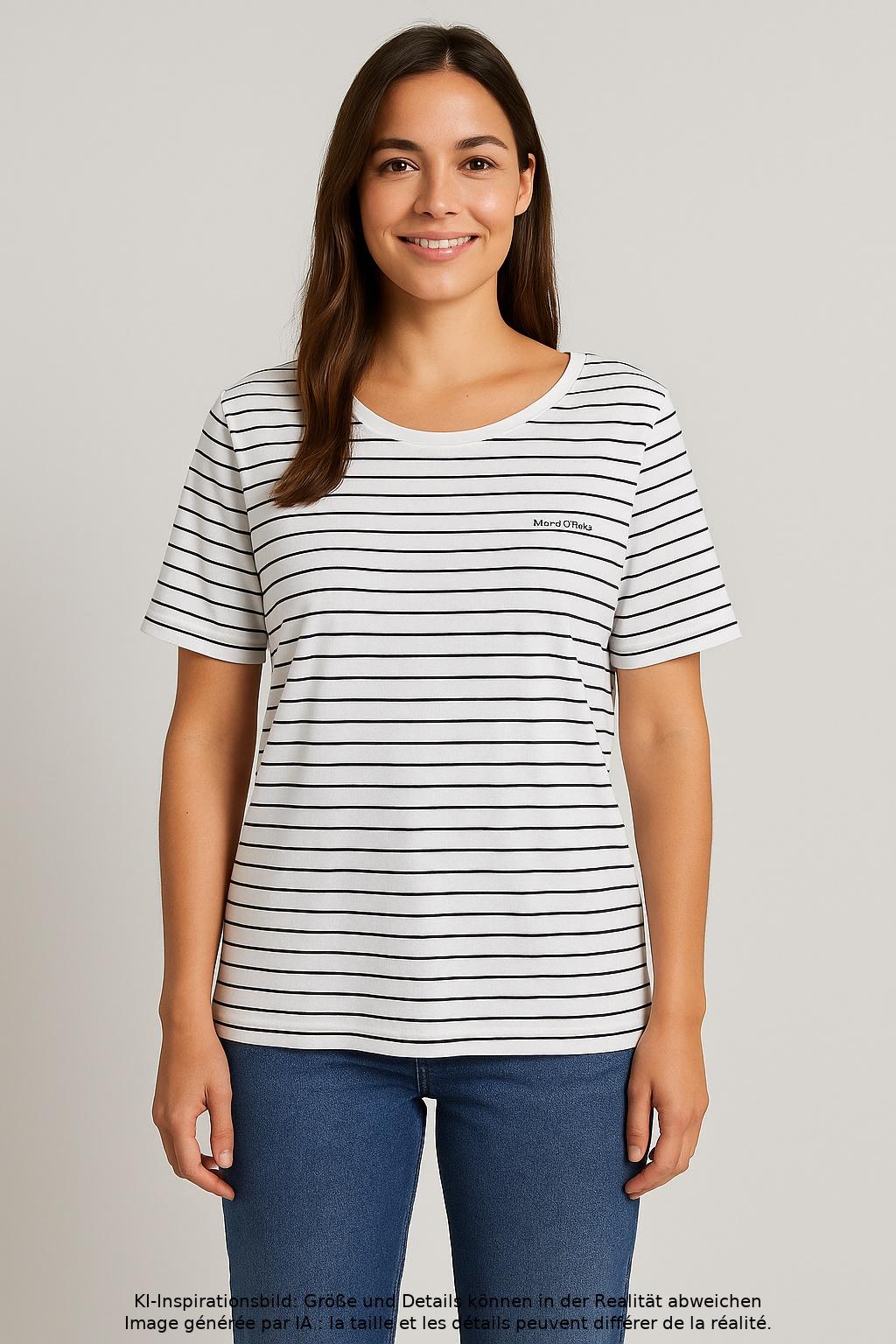 

Marc O Polo Damen T-Shirt, mehrfarbig, Gr. 42