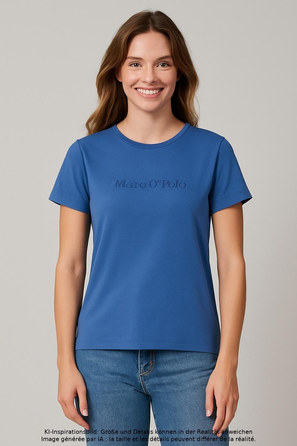 

Marc O Polo Damen T-Shirt, blau, Gr. 44