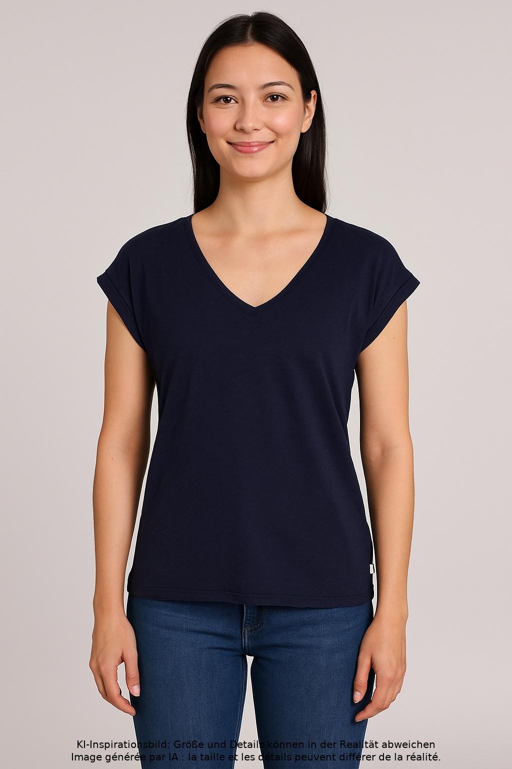 

Marc O Polo Damen T-Shirt, marineblau, Gr. 34