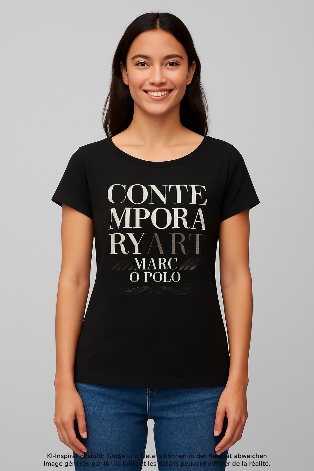 

Marc O Polo Damen T-Shirt, schwarz, Gr. 34