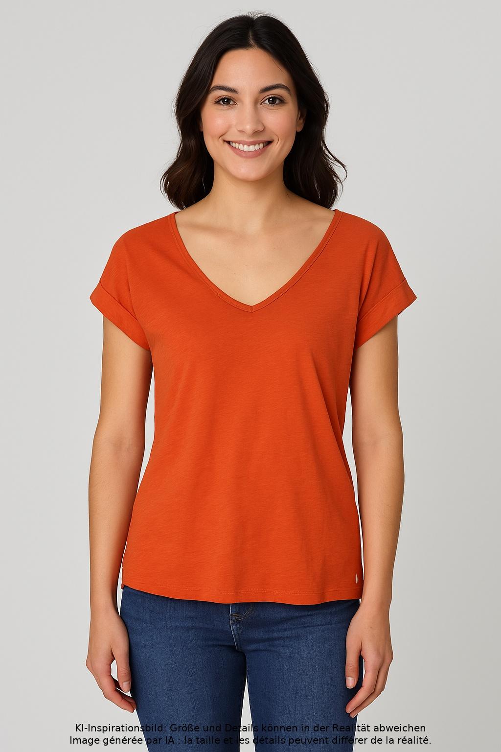 

Marc O Polo Damen T-Shirt, orange, Gr. 38