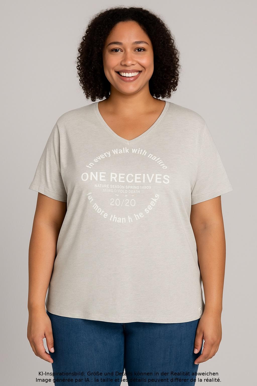 

Marc O Polo Damen T-Shirt, grau, Gr. 44