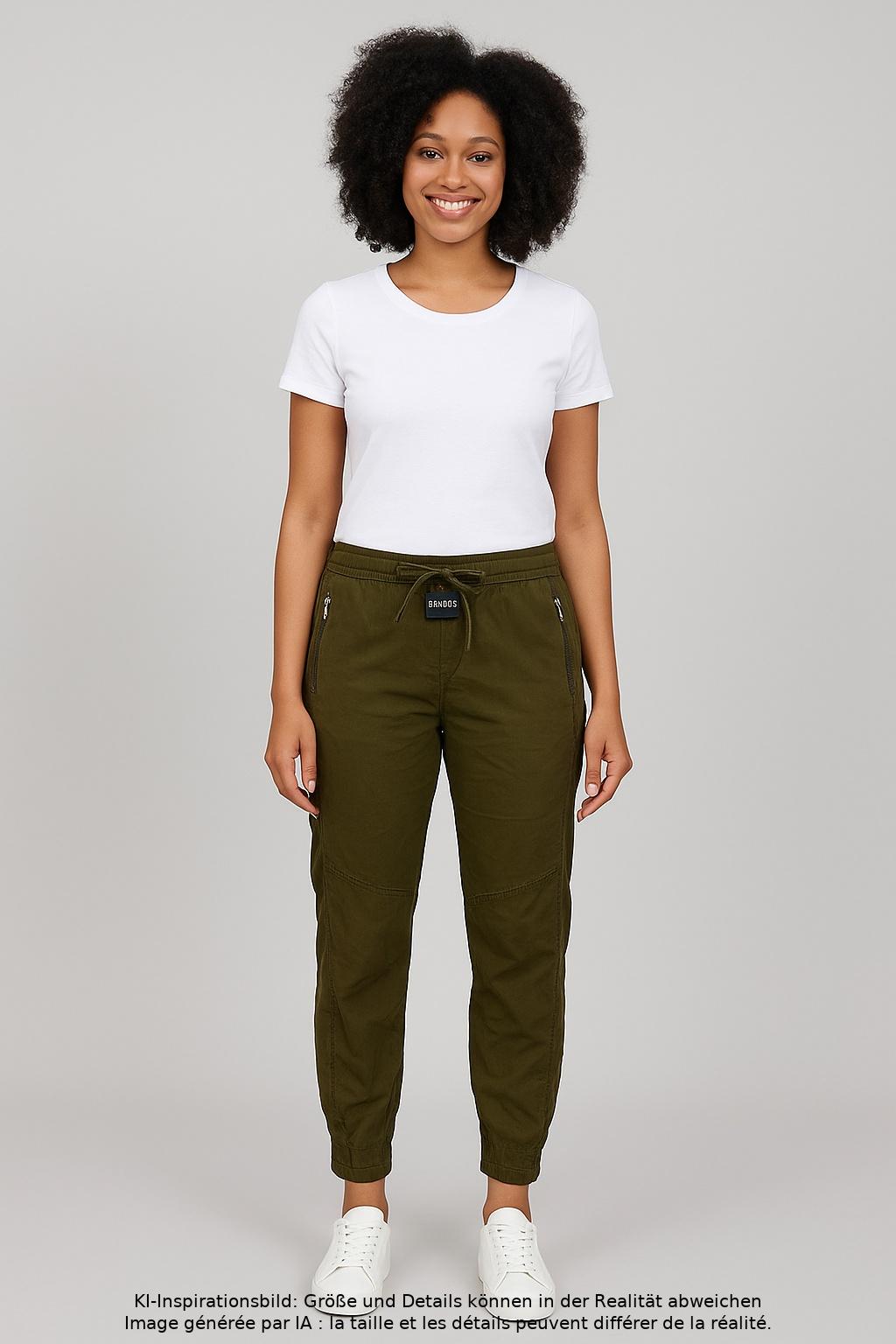 

Marc O Polo Damen Stoffhose, grün, Gr. 40