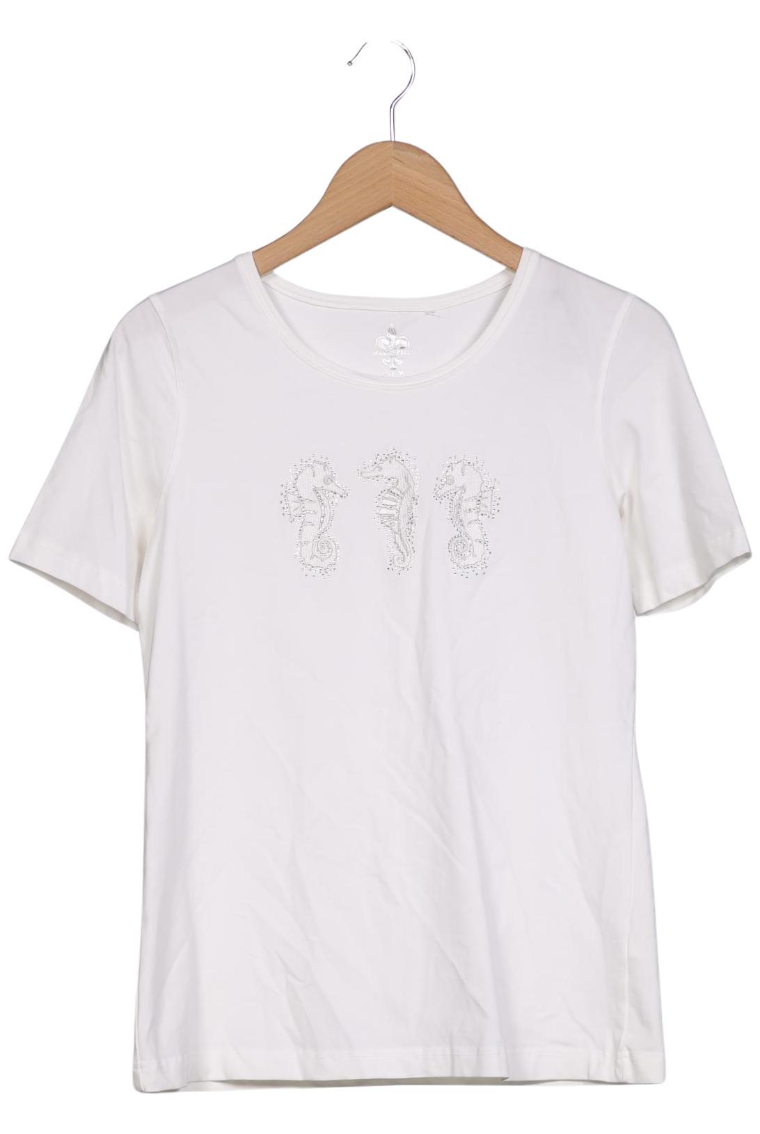 

Marco Pecci Damen T-Shirt, weiß, Gr. 38