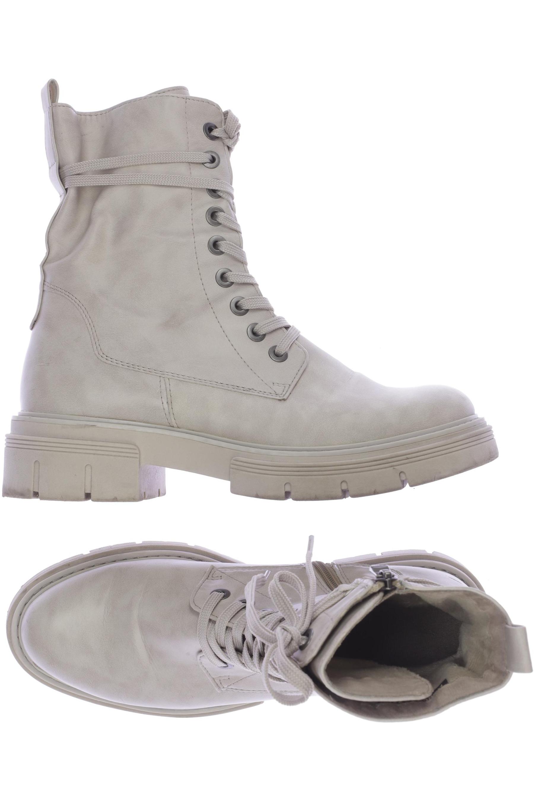 

Marco Tozzi Damen Stiefelette, cremeweiß