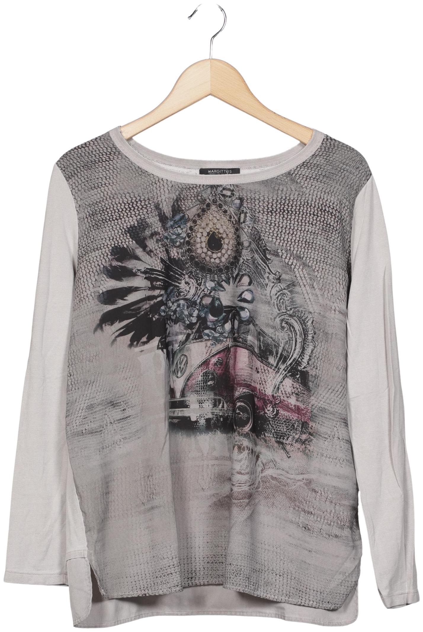 

Margittes Damen Langarmshirt, grau, Gr. 38