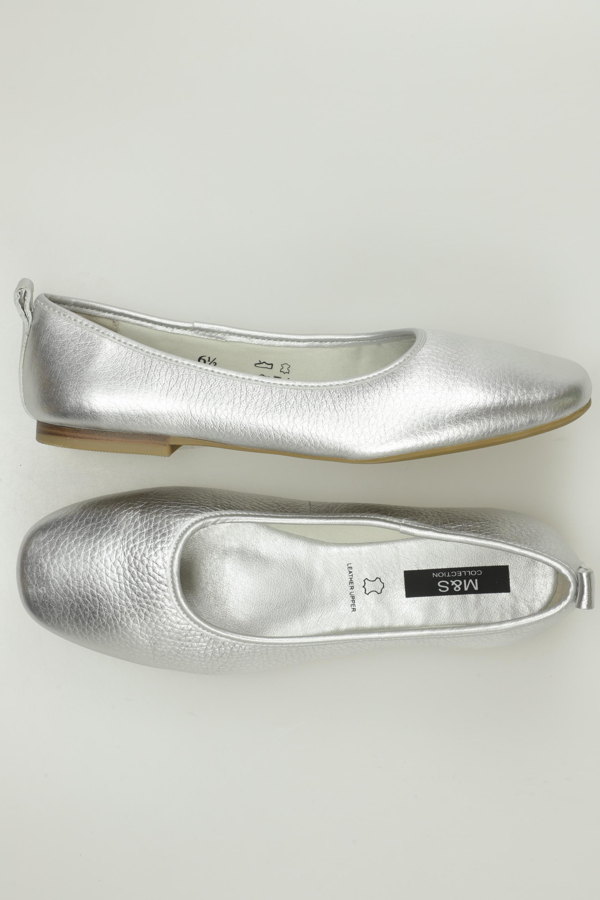 

Marks & Spencer Damen Ballerinas, silber, Gr. 6.5