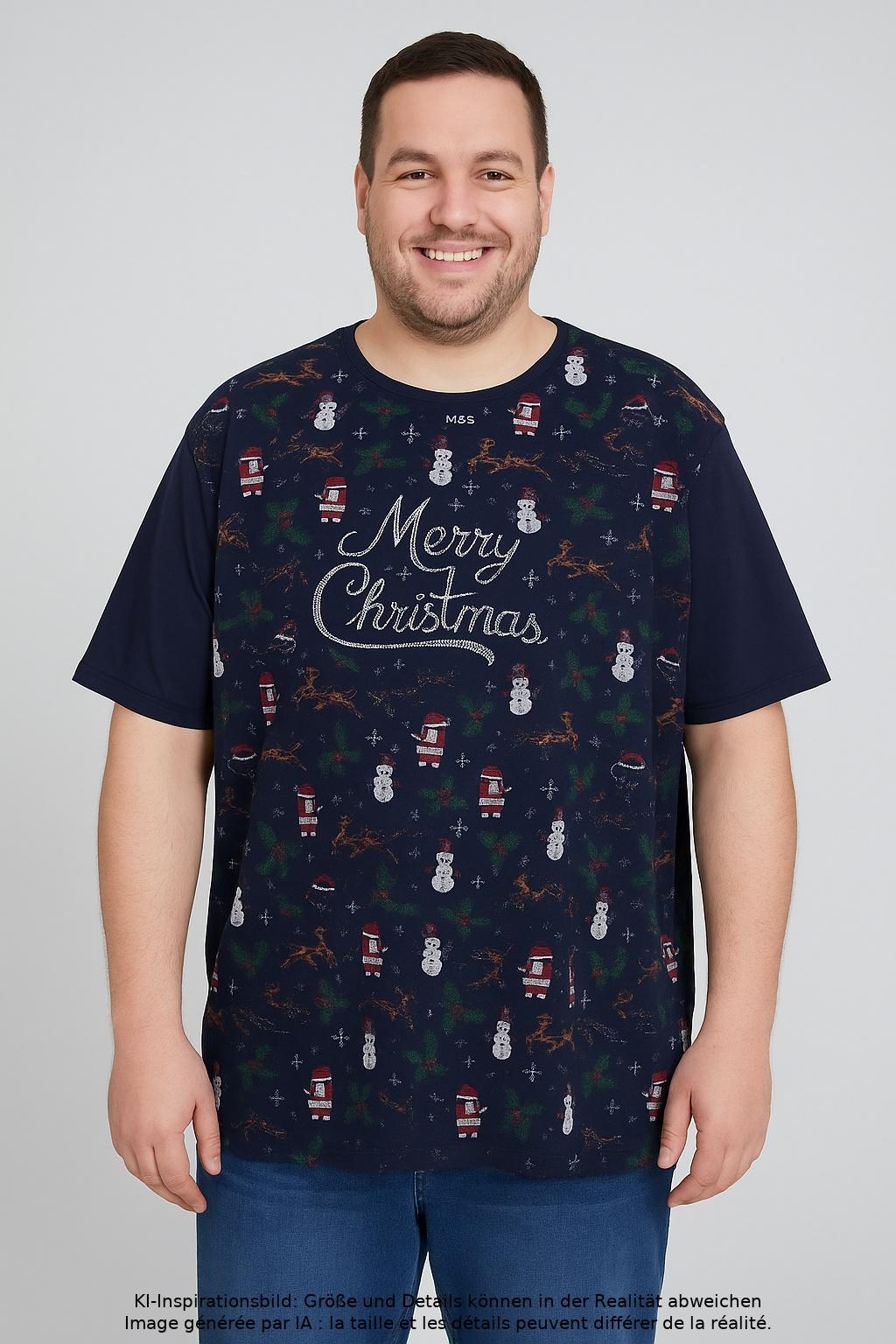 

Marks & Spencer Herren T-Shirt, marineblau, Gr. 56