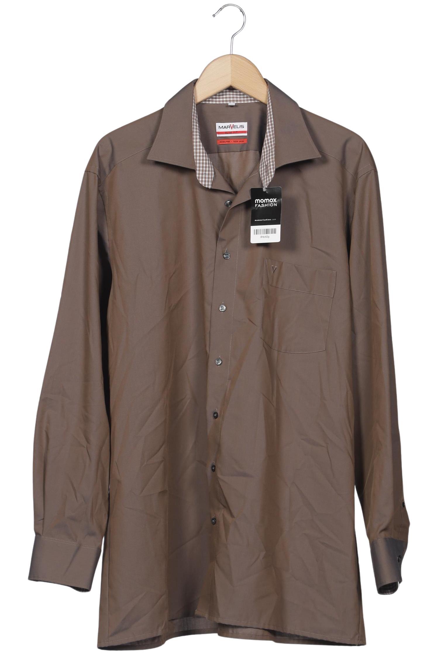 

Marvelis Herren Hemd, braun, Gr. 56
