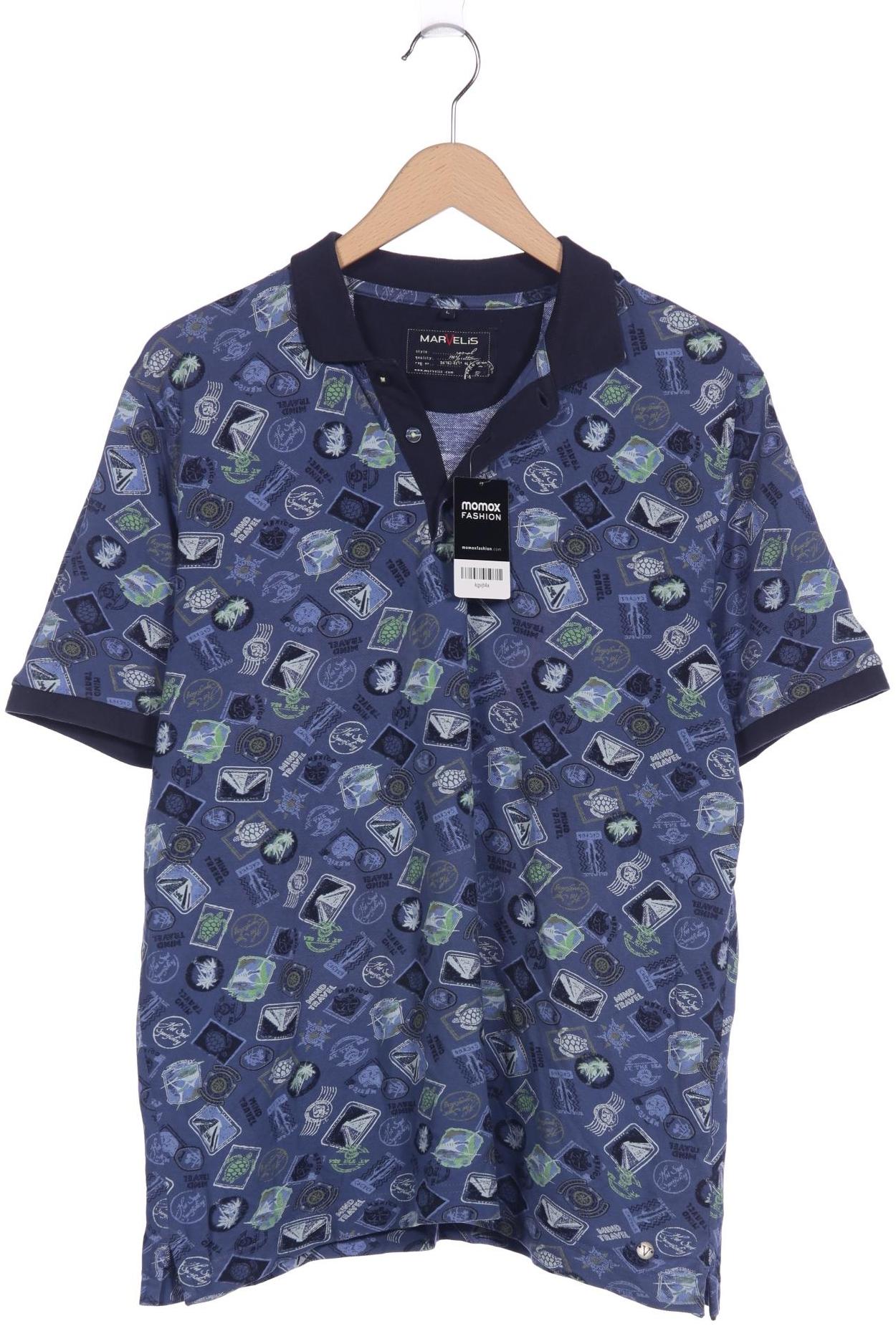

Marvelis Herren Poloshirt, blau, Gr. 52