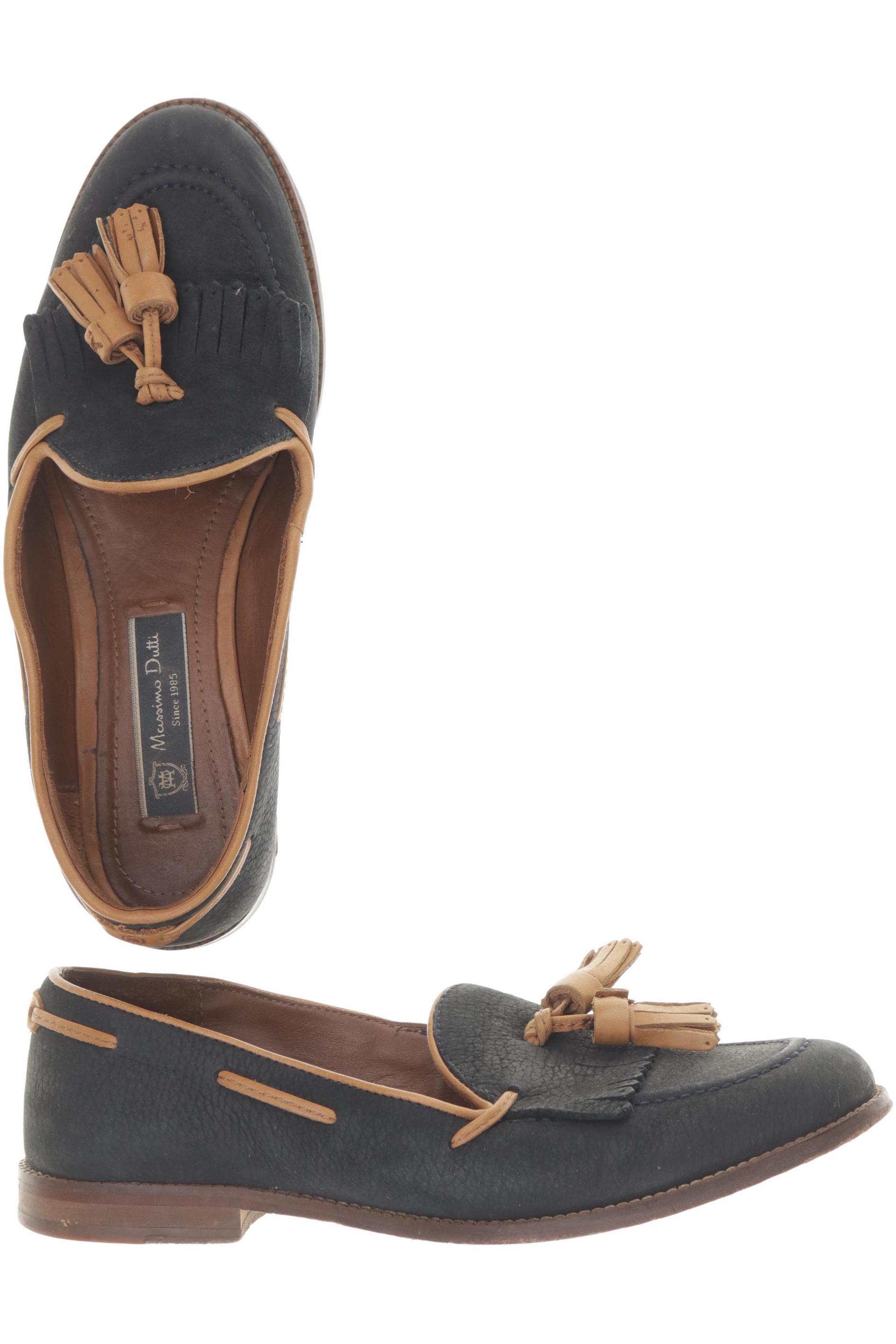 

Massimo Dutti Damen Halbschuh, blau, Gr. 37