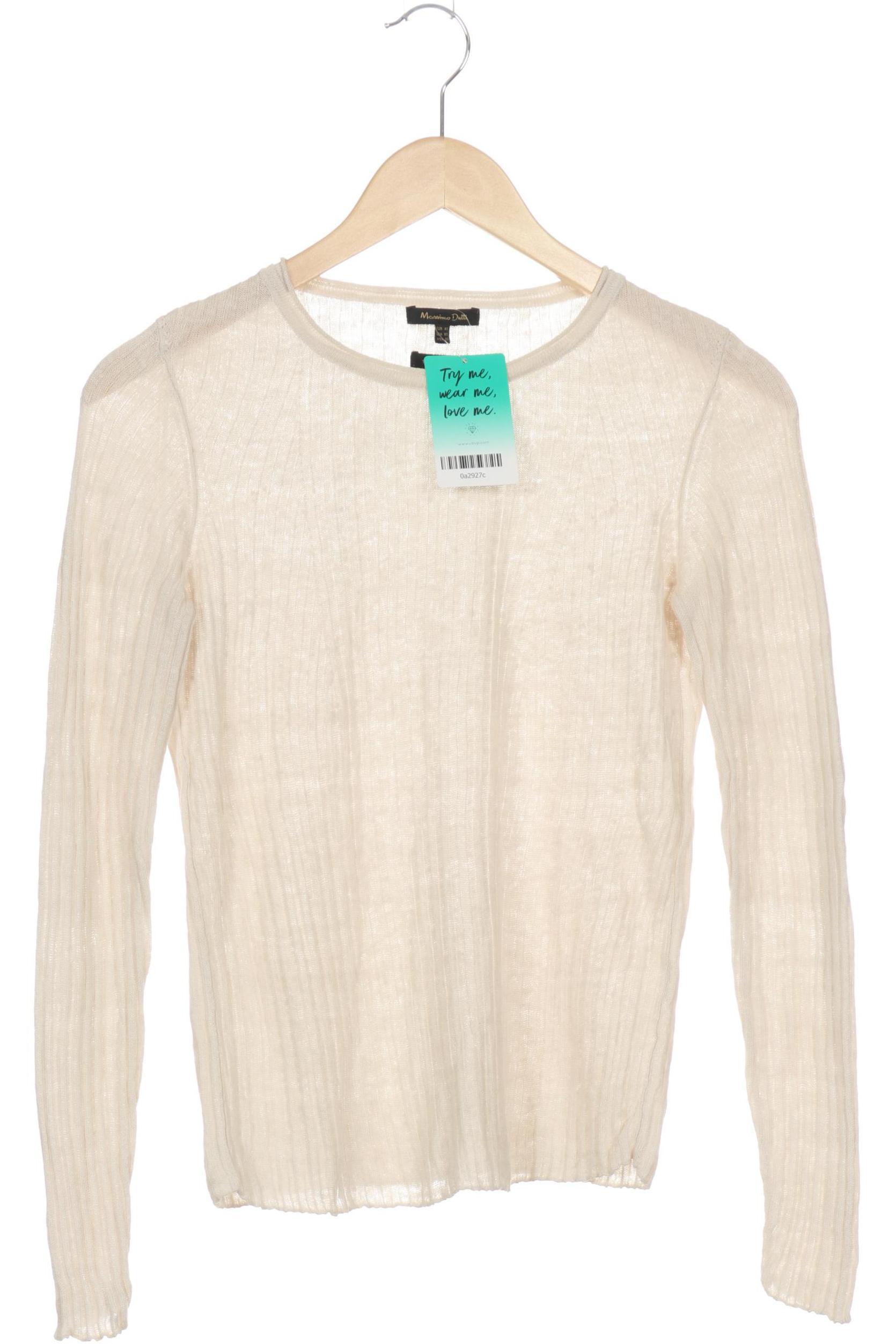 

Massimo Dutti Damen Pullover, weiß, Gr.