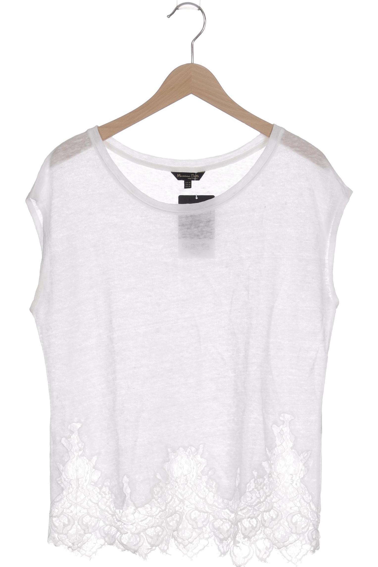 

Massimo Dutti Damen T-Shirt, weiß, Gr.
