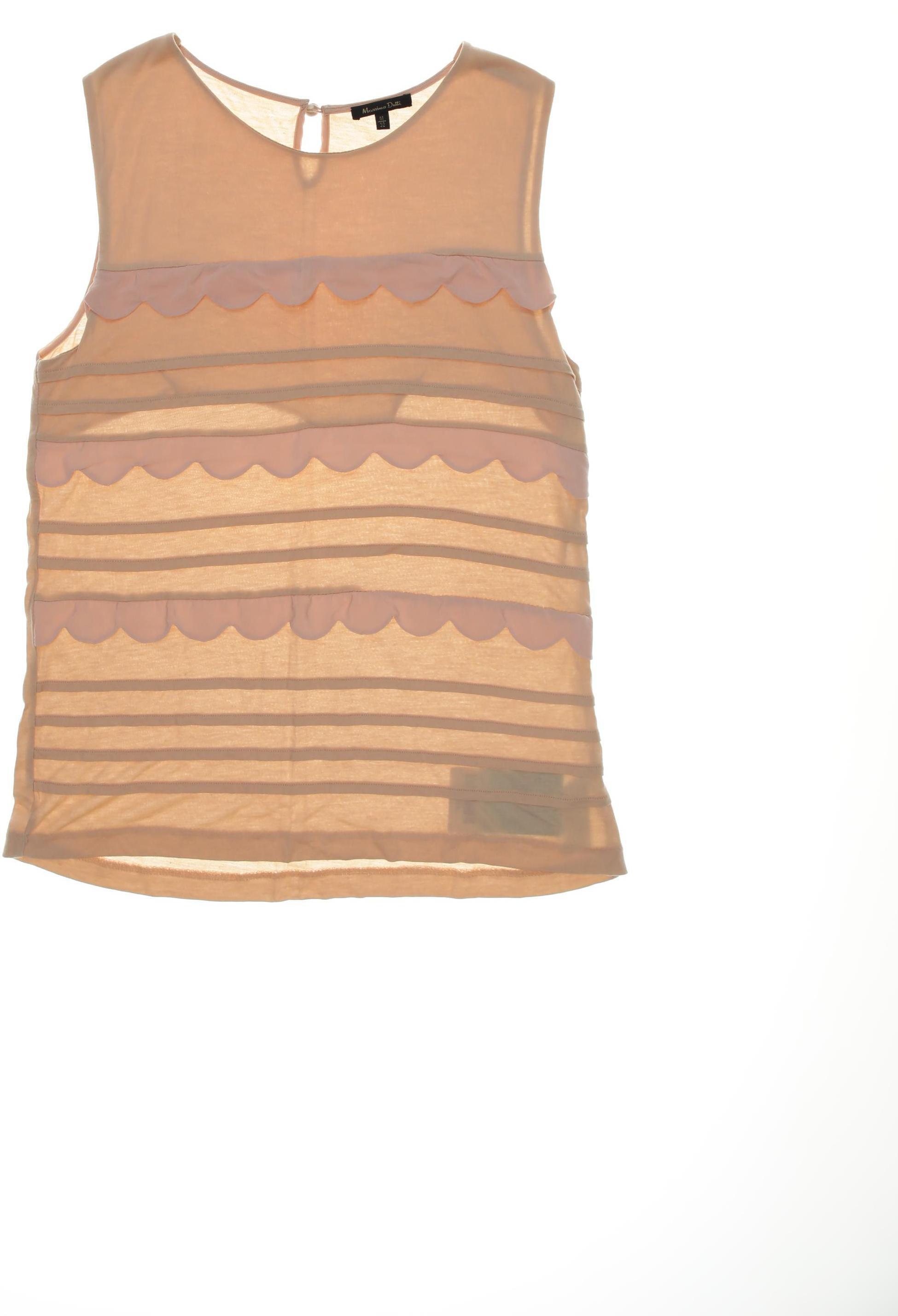 

Massimo Dutti Damen Top, beige, Gr.