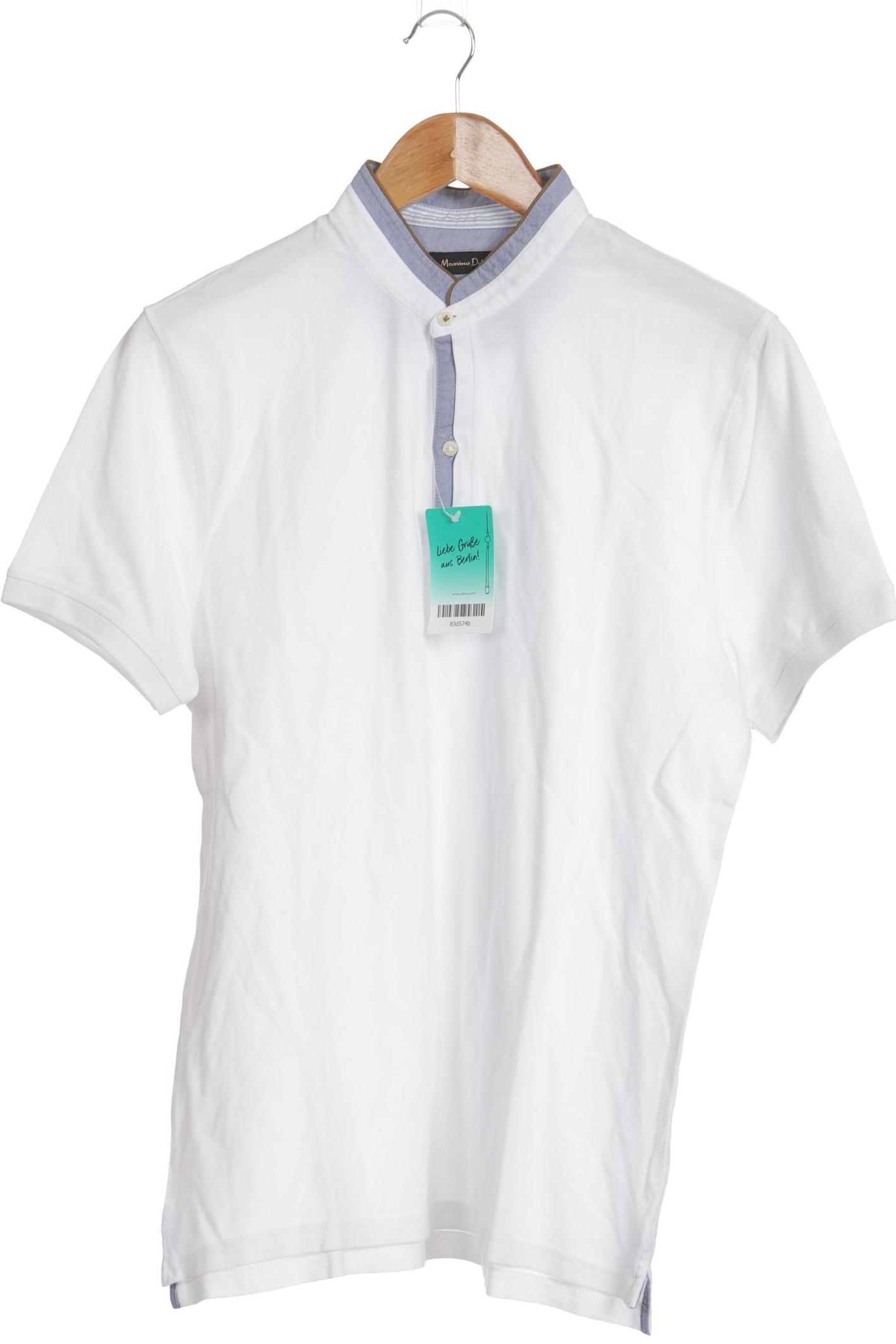 Thumbnail - Massimo Dutti Herren Poloshirt, weiß, Gr.