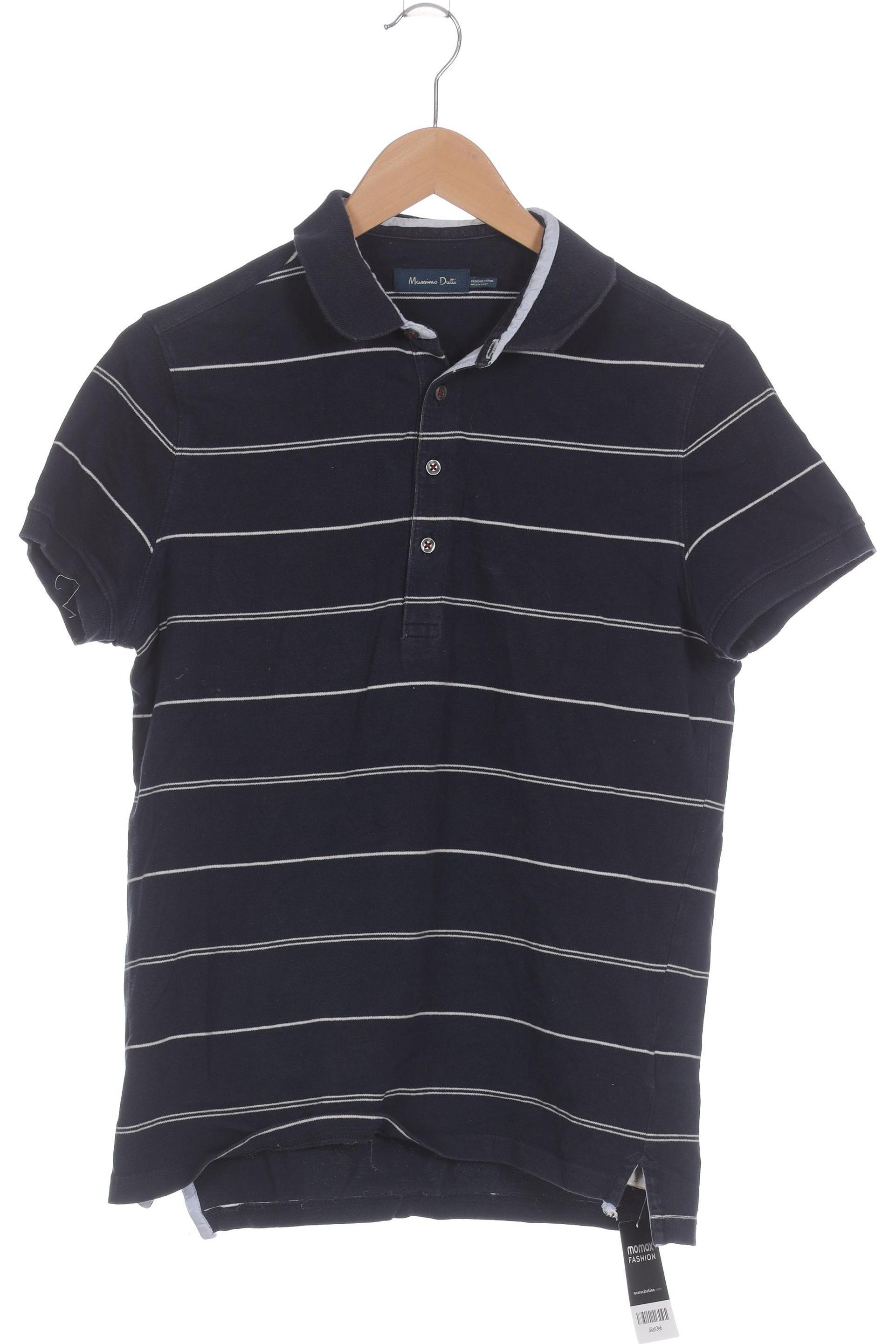 

Massimo Dutti Herren Poloshirt, blau, Gr.